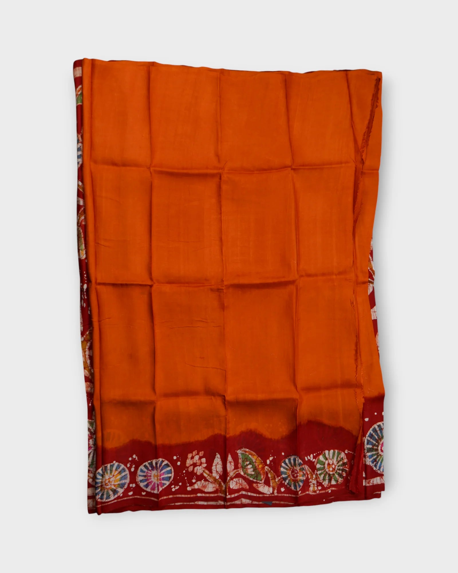 Red Tussar Silk Mangalgiri Saree