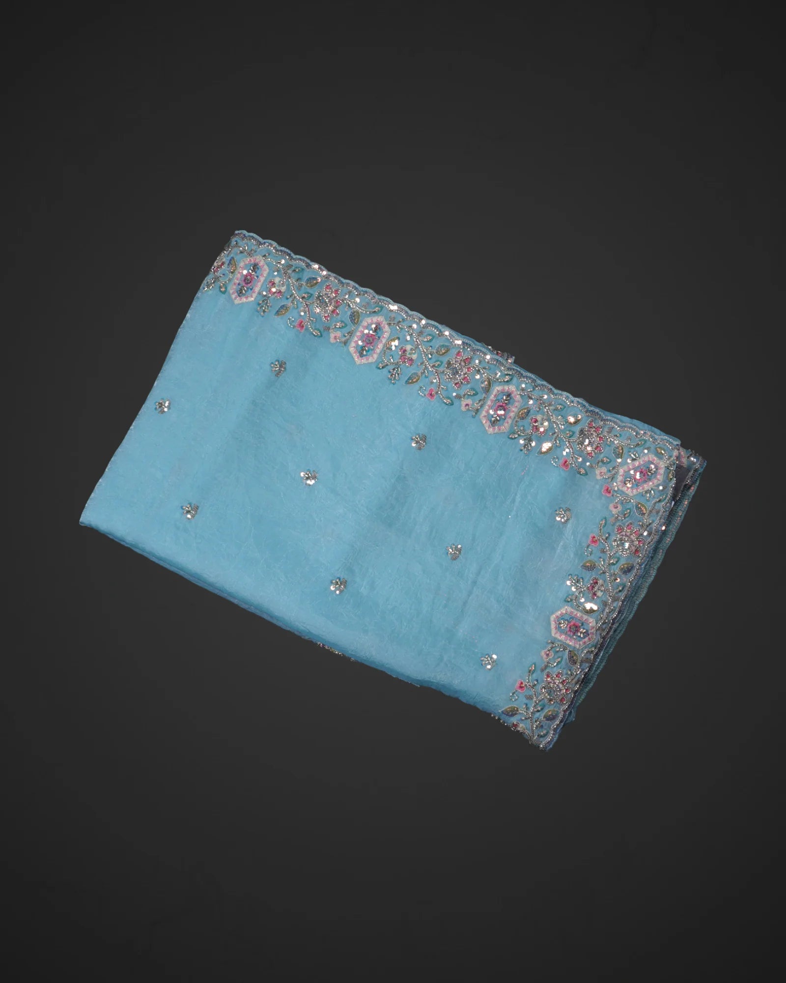Blue Fendy Silk Saree A Celebration of Tradition