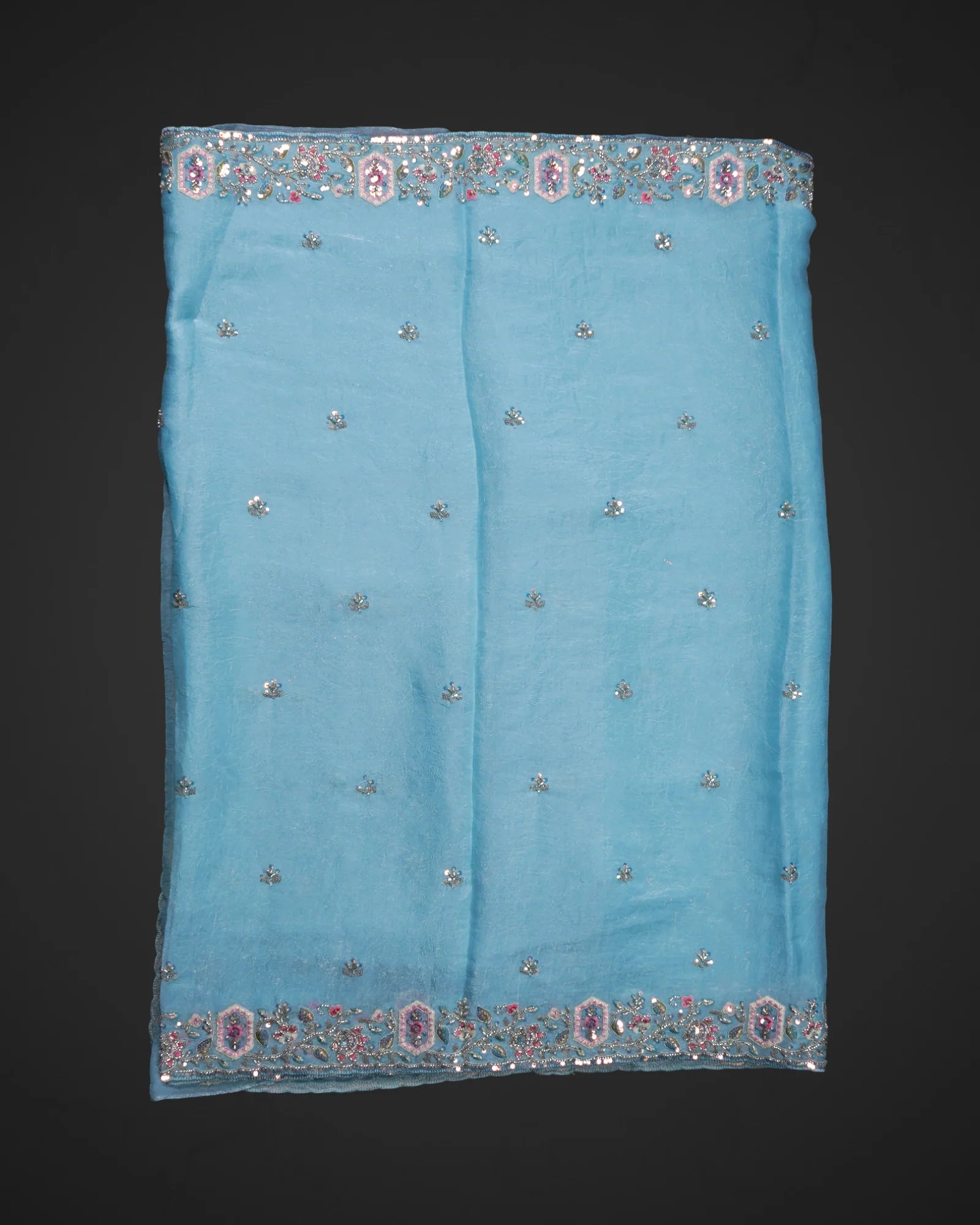 Blue Fendy Silk Saree A Celebration of Tradition