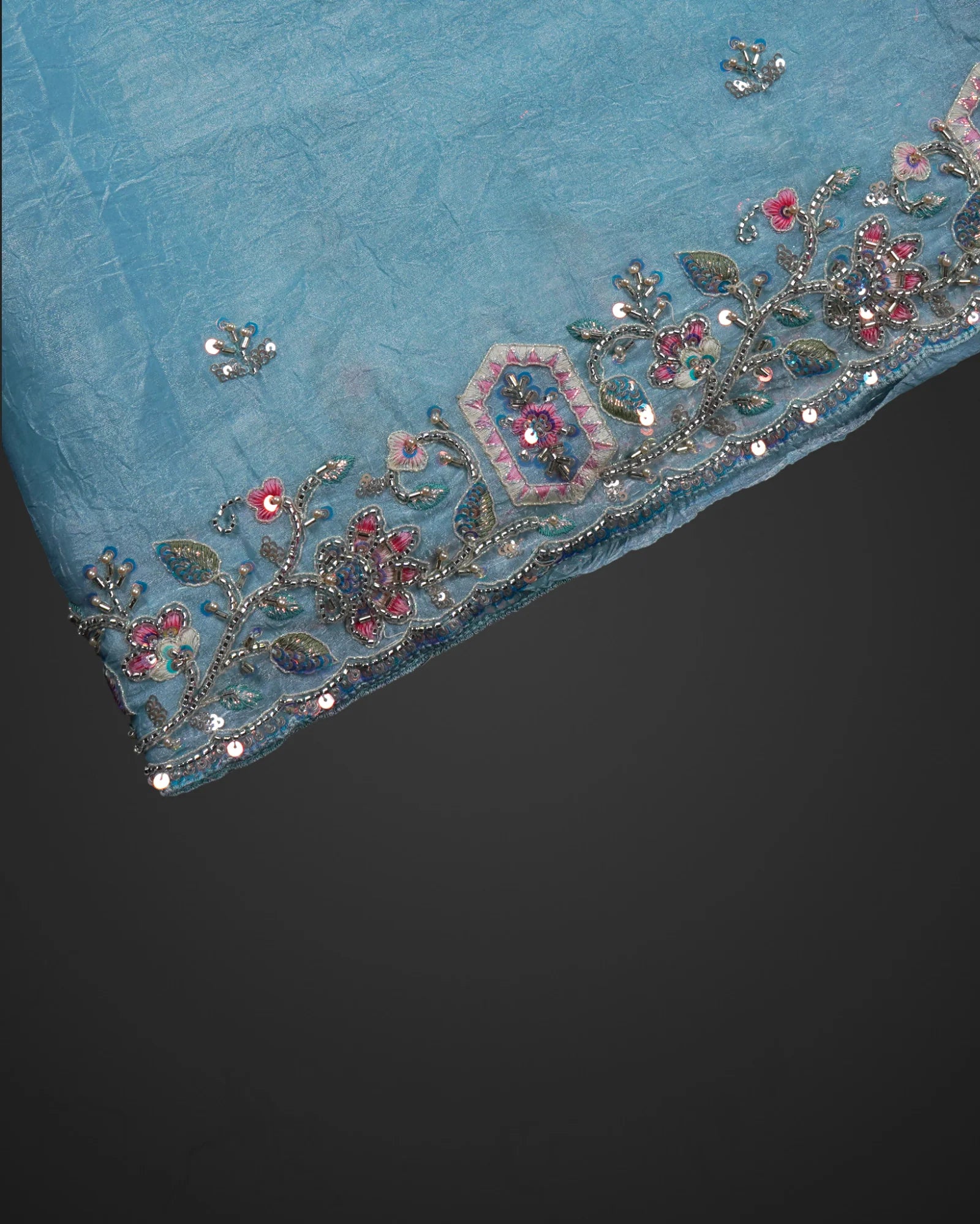 Blue Fendy Silk Saree A Celebration of Tradition