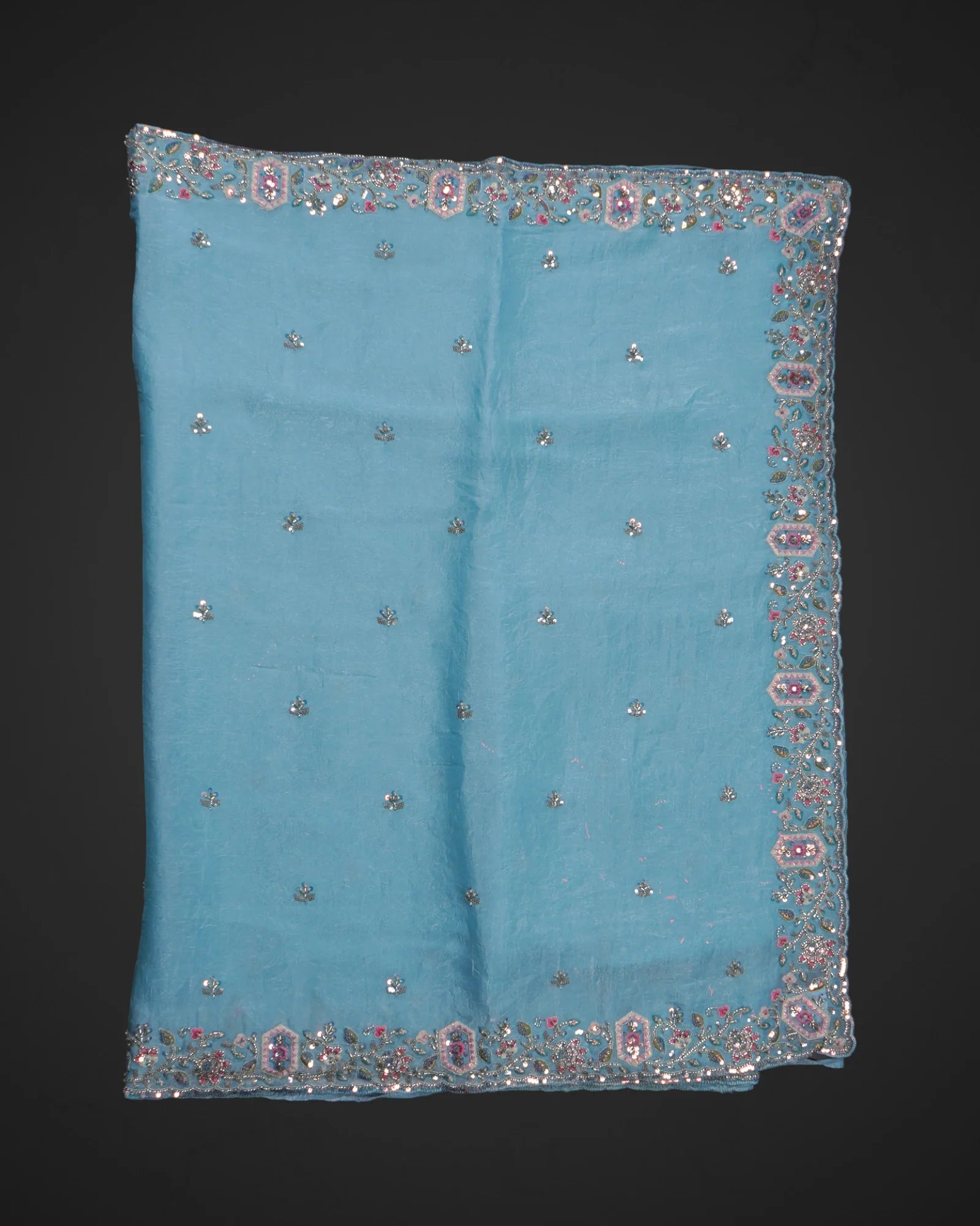 Blue Fendy Silk Saree A Celebration of Tradition