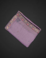 Radiant Light Purple Organza Saree with Beaded Accents