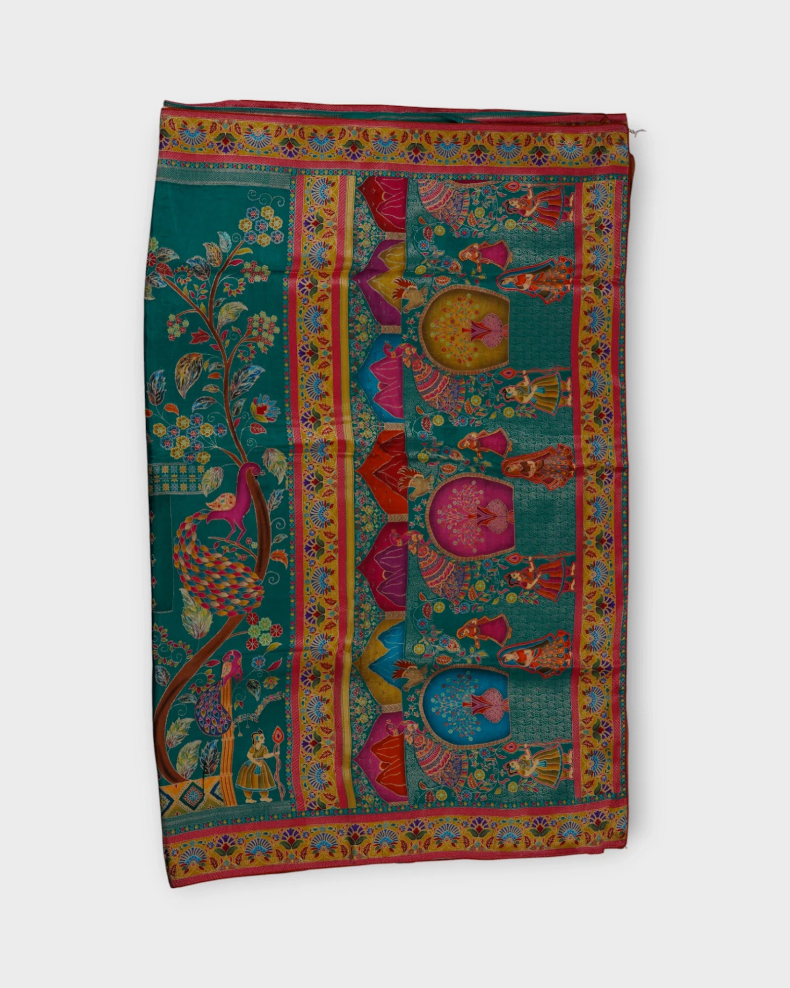 Vibrant Dola Silk Saree Artistry in Brown Hues
