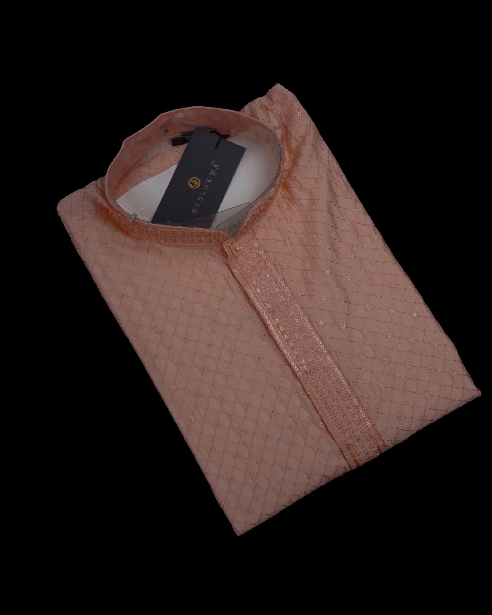 Cotton Kurta Pajama with Sequins Work