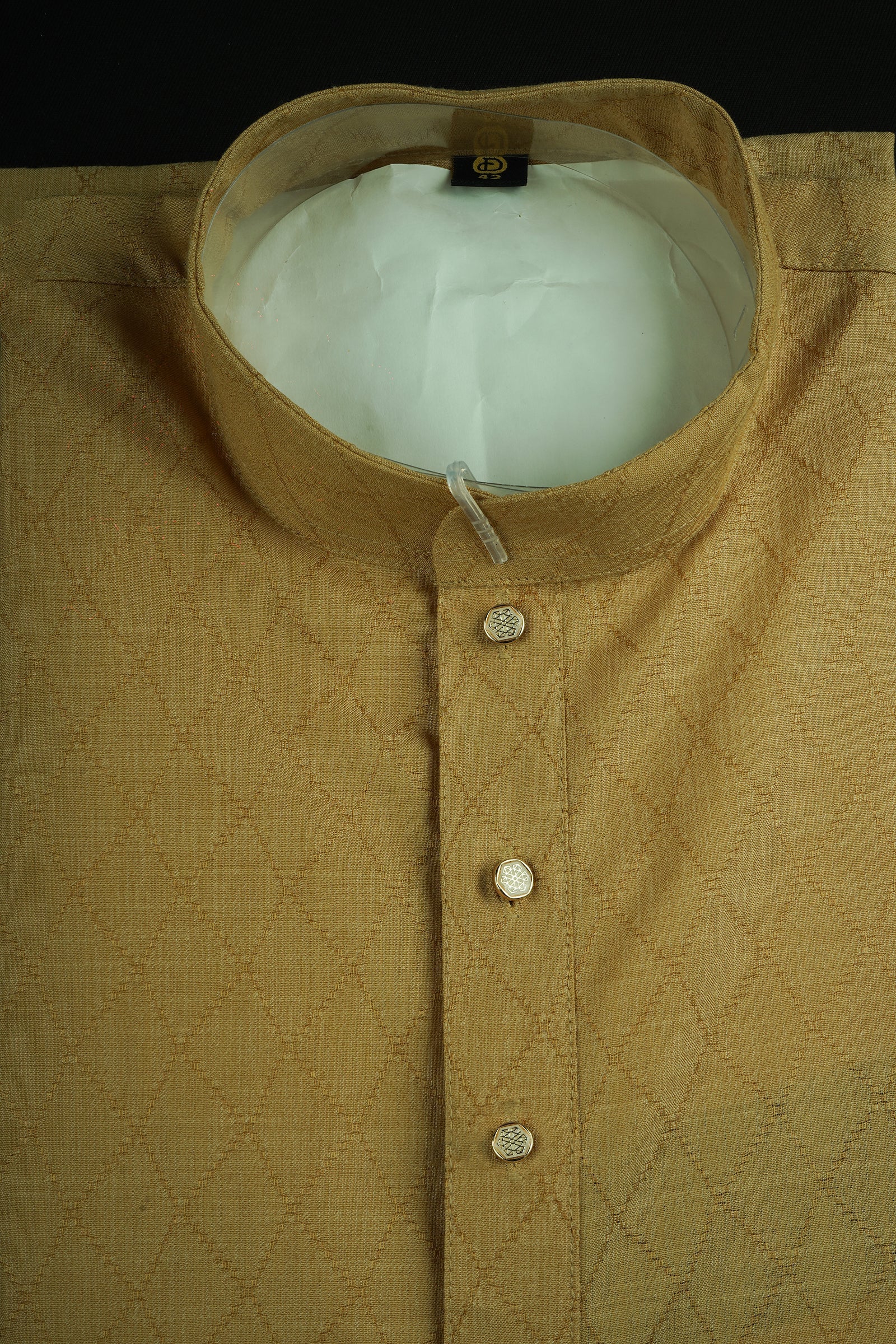Cotton Blend Fine Embroidered Kurta Pajama Set