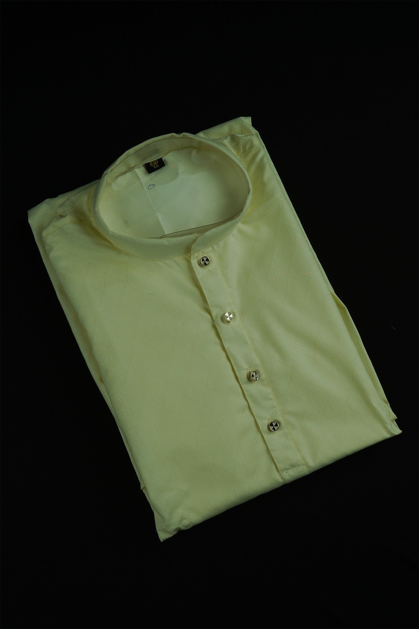 Cotton Blend Fine Embroidered Kurta Pajama Set