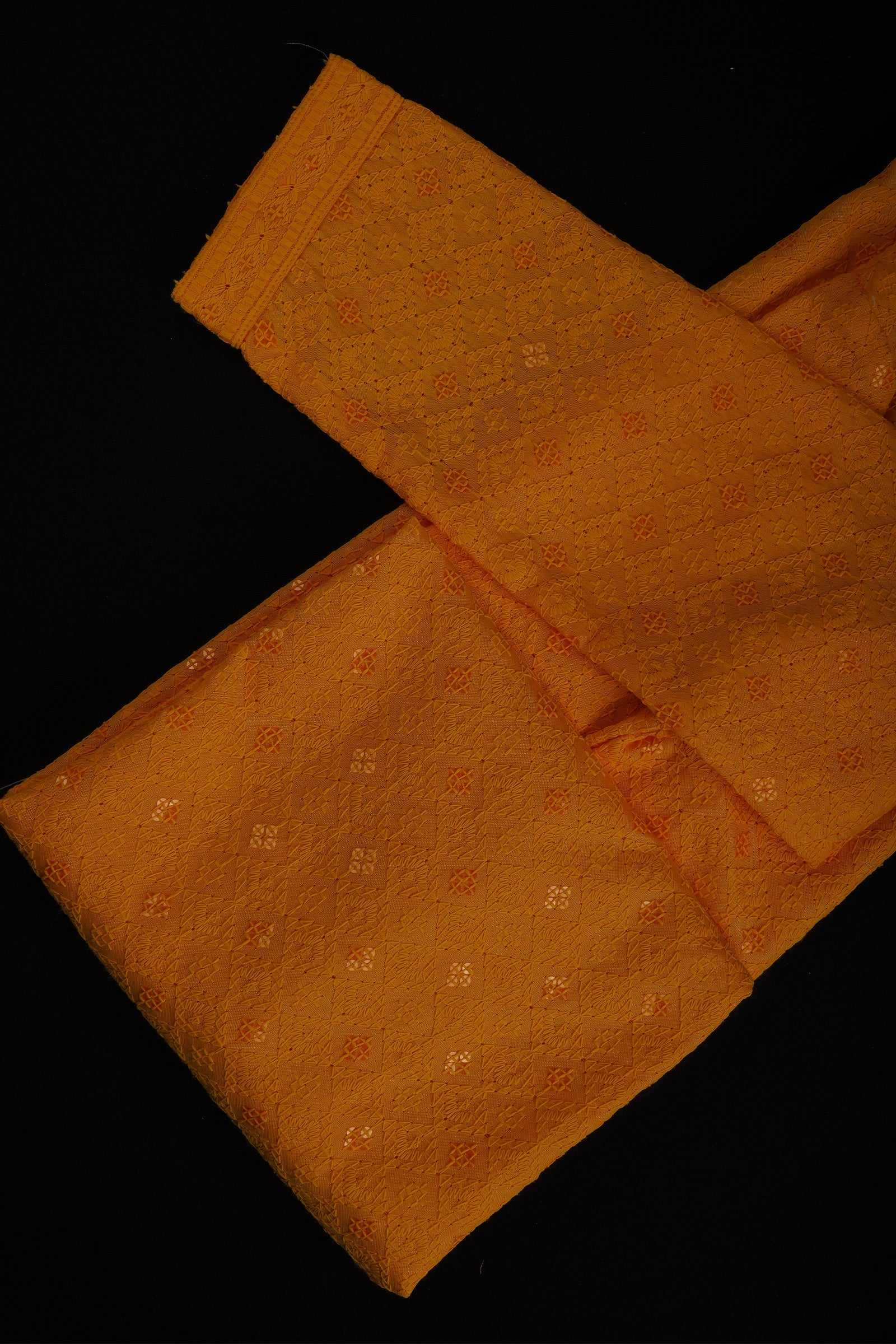Cotton Blend Kurta Set with Sequins Detailing