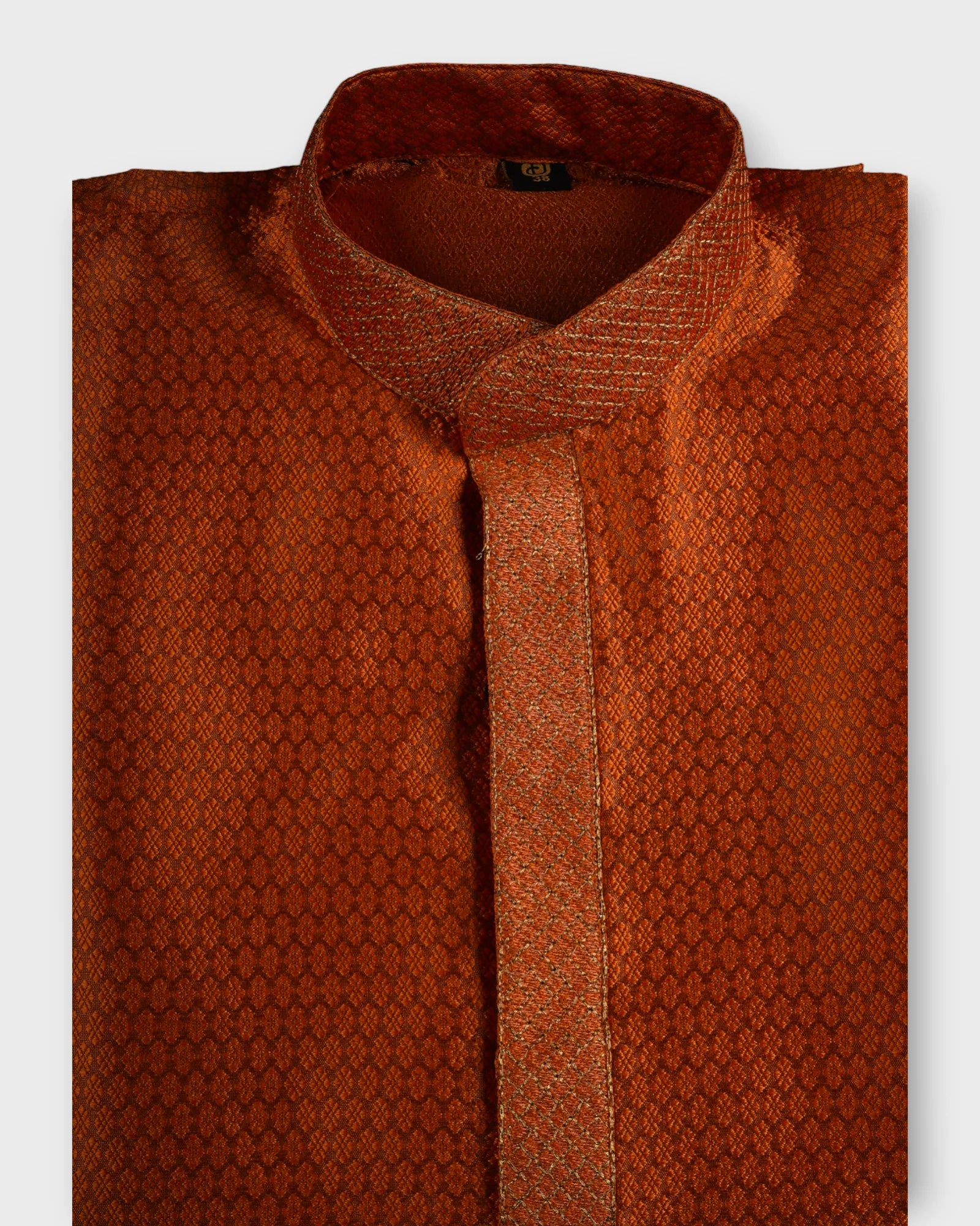Jacquard Textured Cotton Kurta Pajama Set