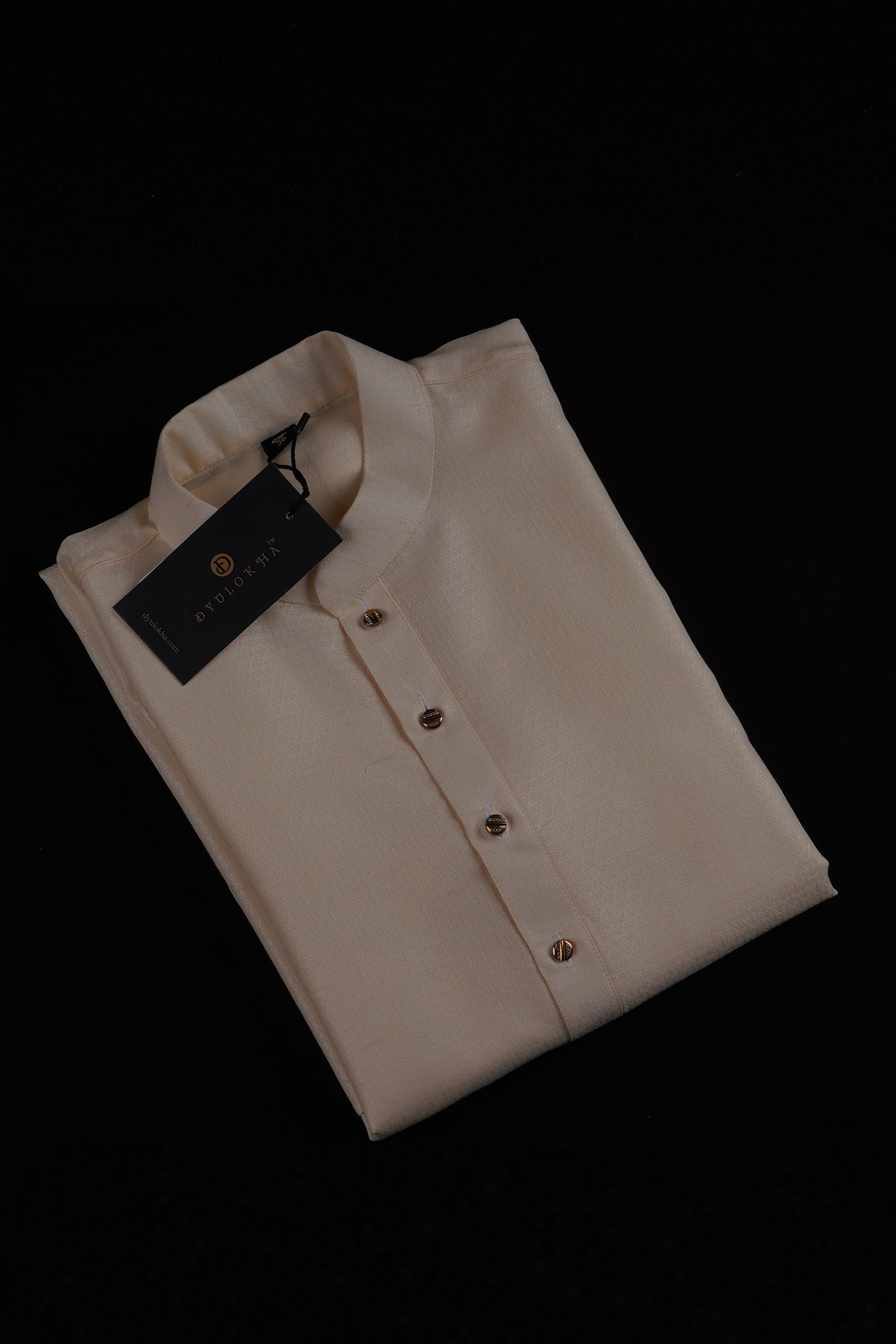 Jacquard Woven Cotton Kurta Pajama Set