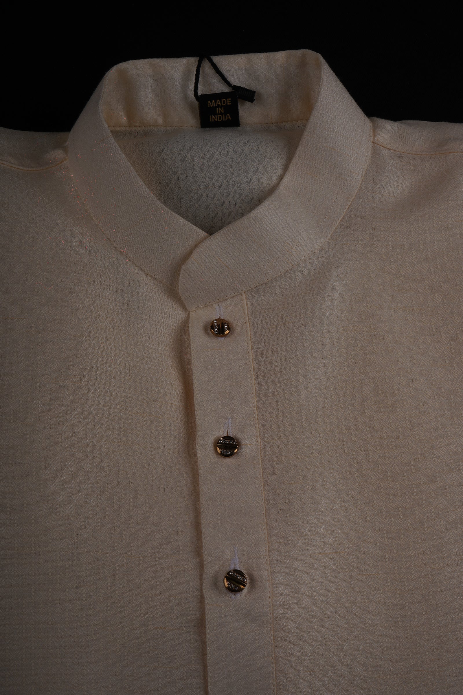 Jacquard Woven Cotton Kurta Pajama Set