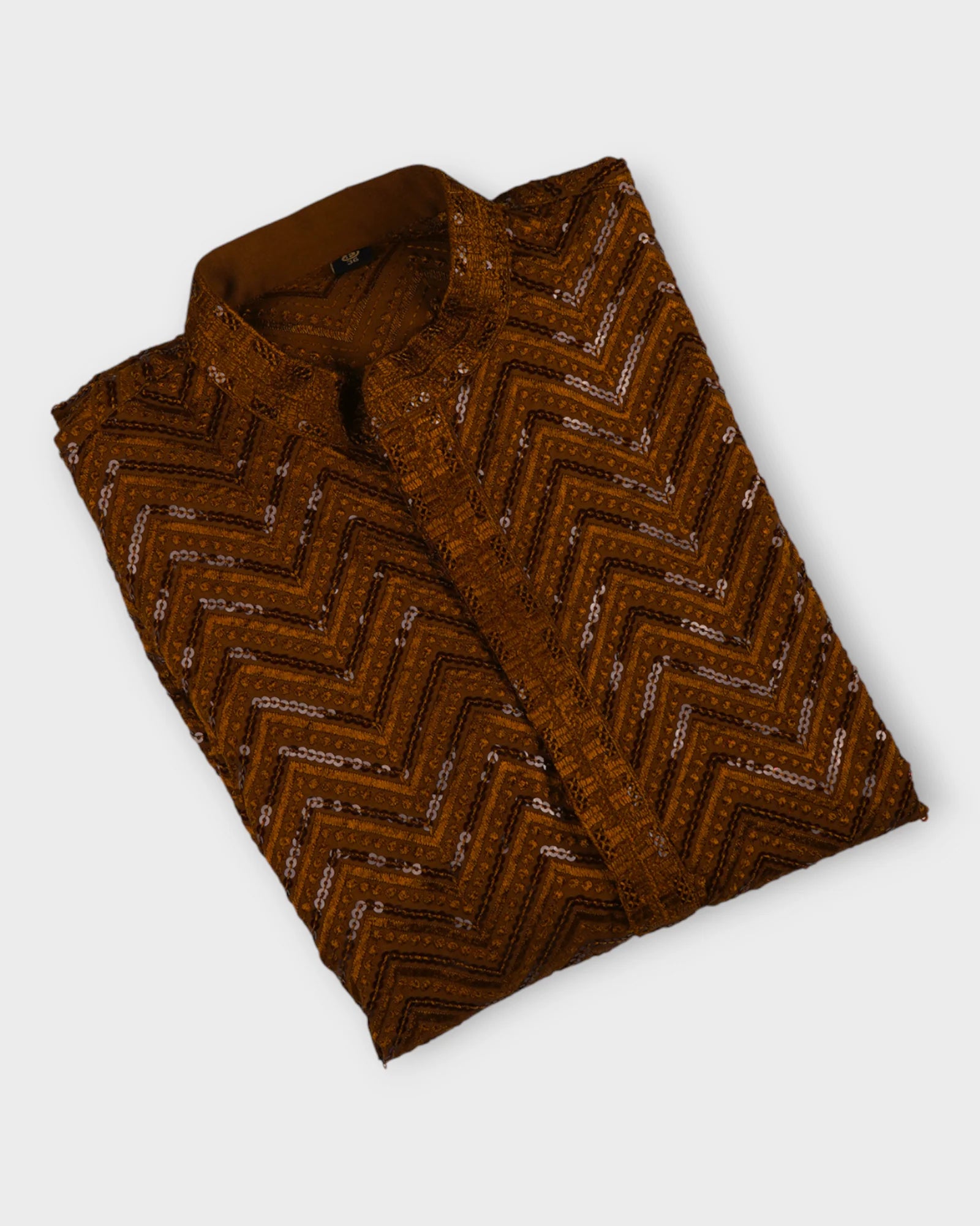 Men Cotton Blend Kurta Pajama with Sequins