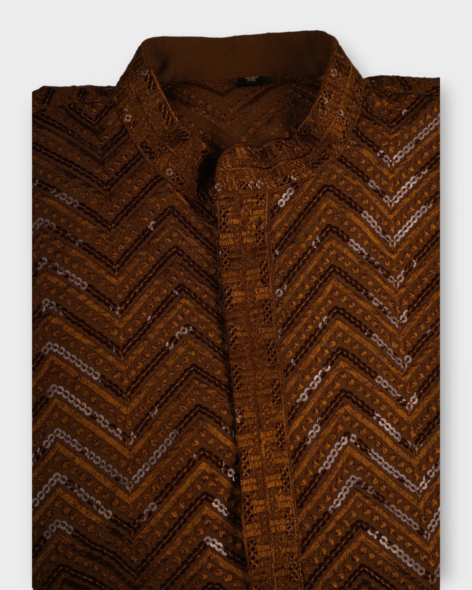 Men Cotton Blend Kurta Pajama with Sequins
