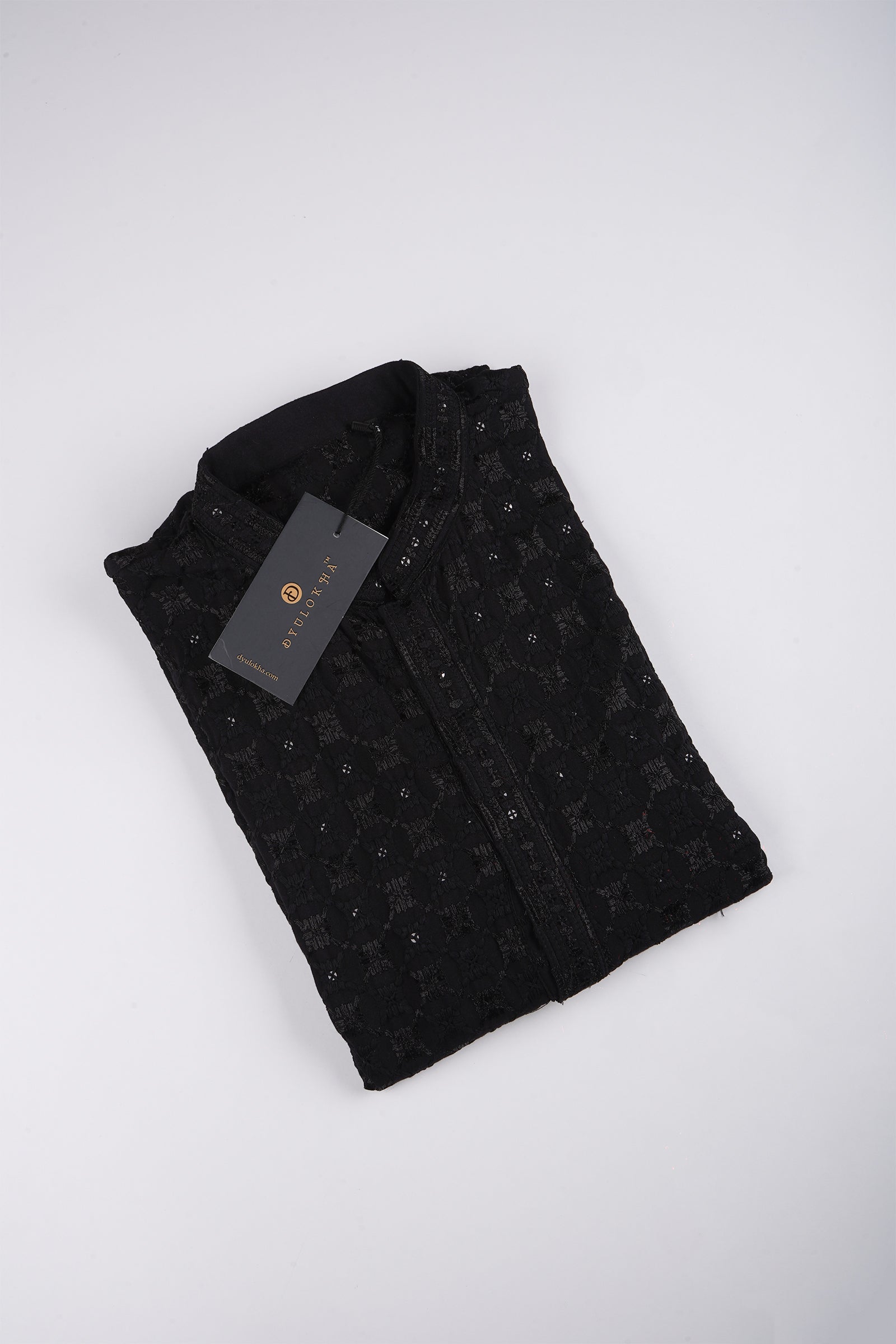 Cotton Blend Woven Kurta Pajama Set