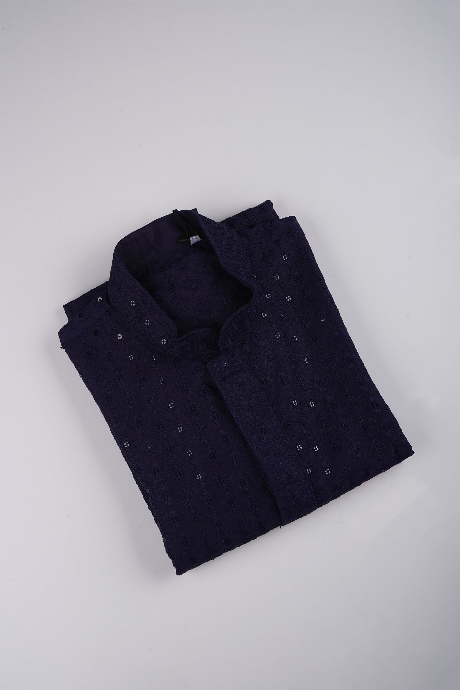 Sequined Cotton Blend Kurta Set