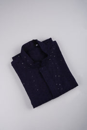 Sequined Cotton Blend Kurta Set