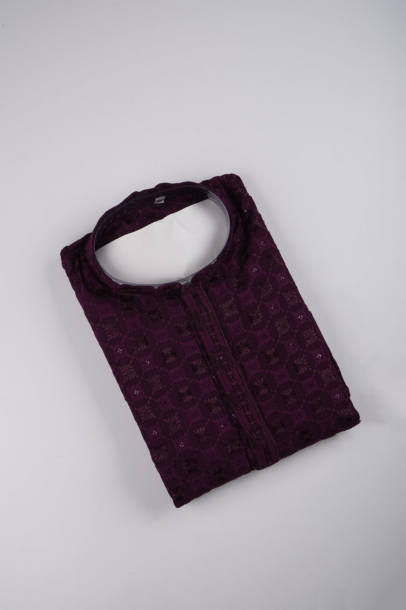Cotton Blend Woven Kurta Pajama Set