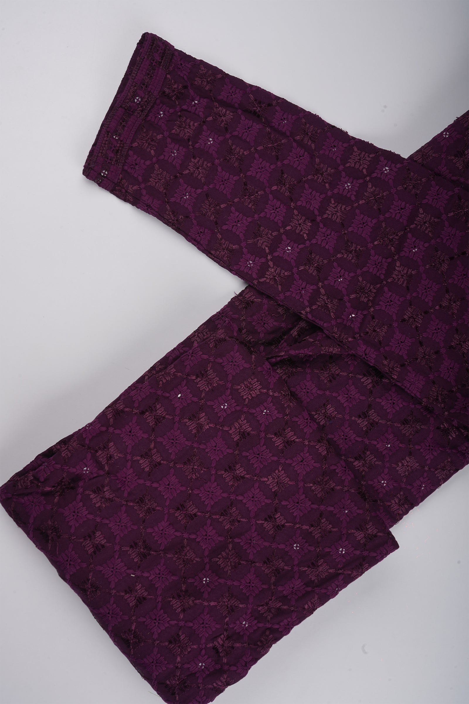 Cotton Blend Woven Kurta Pajama Set