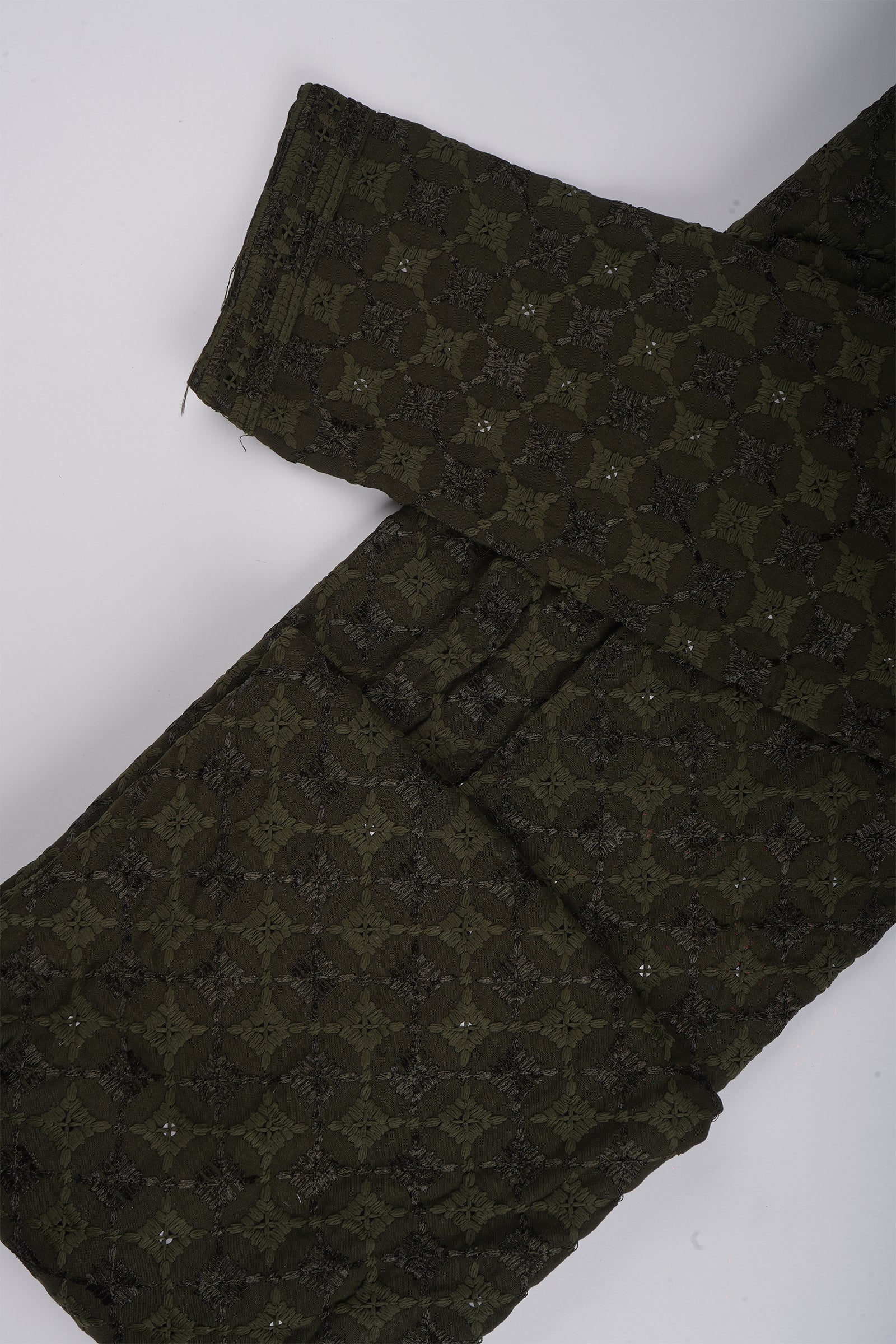 Cotton Blend Woven Kurta Pajama Set