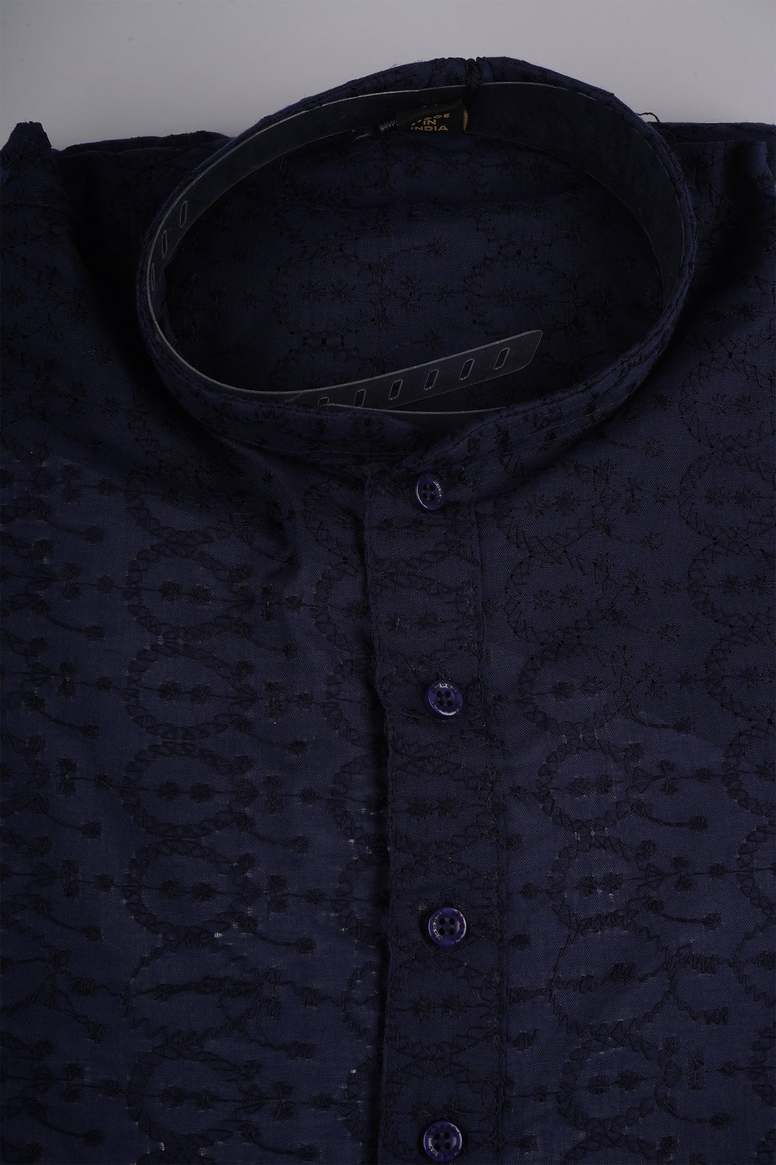 Cotton Hand Embroidered Kurta Pajama Set