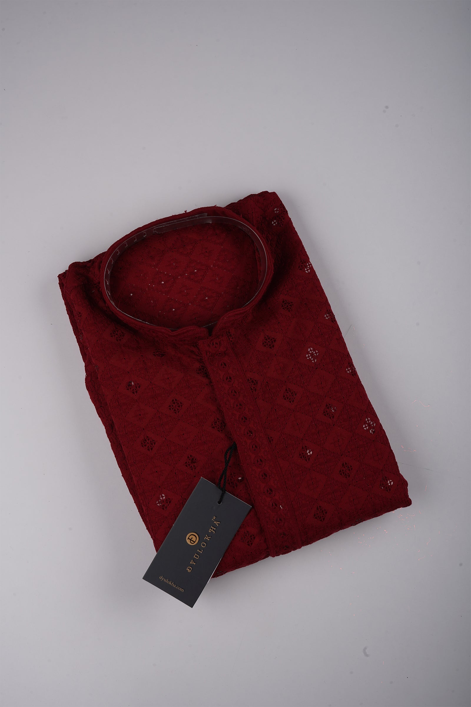 Cotton Blend Sequins Kurta Pajama Set
