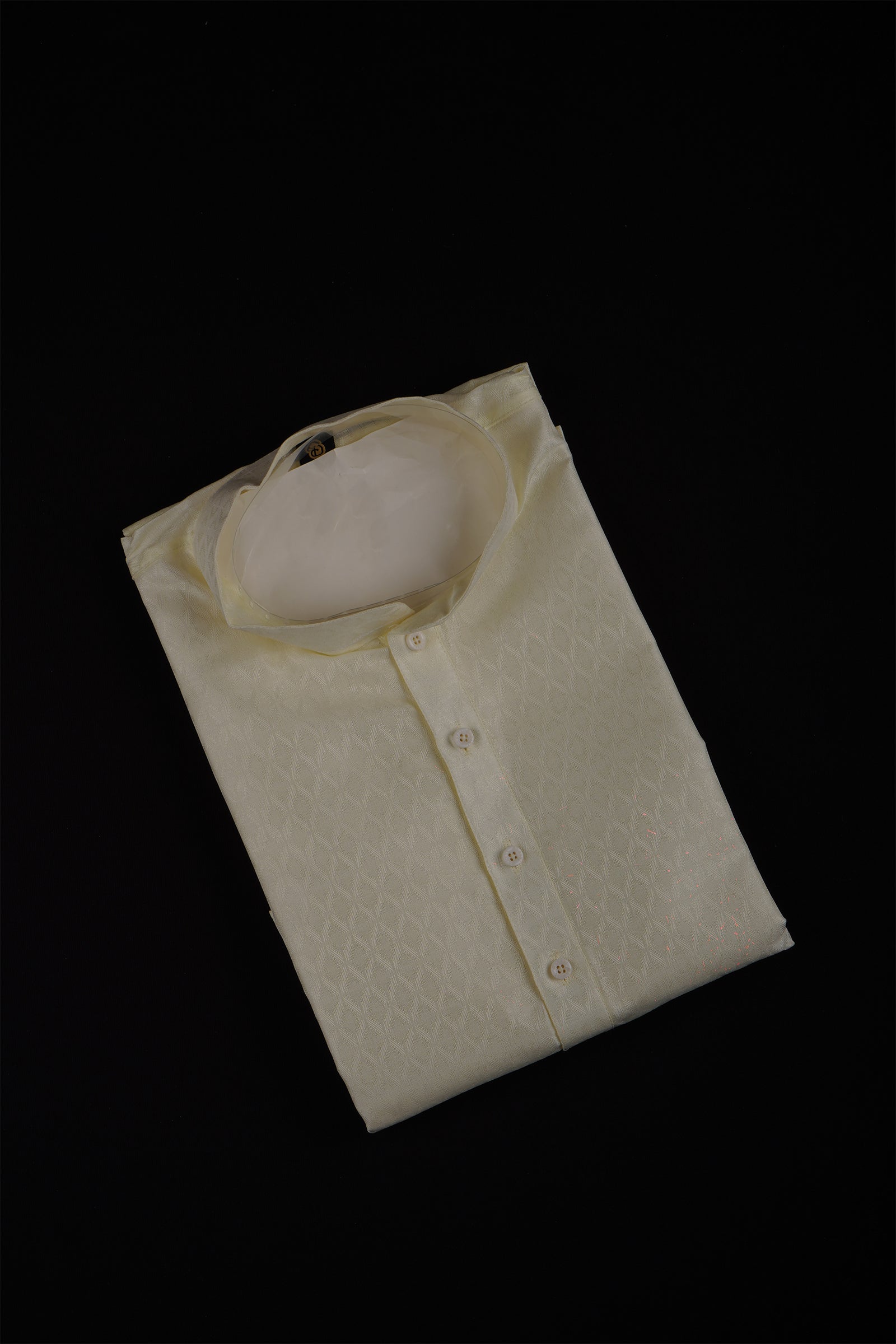 Textured Cotton Men Kurta Pajama Set