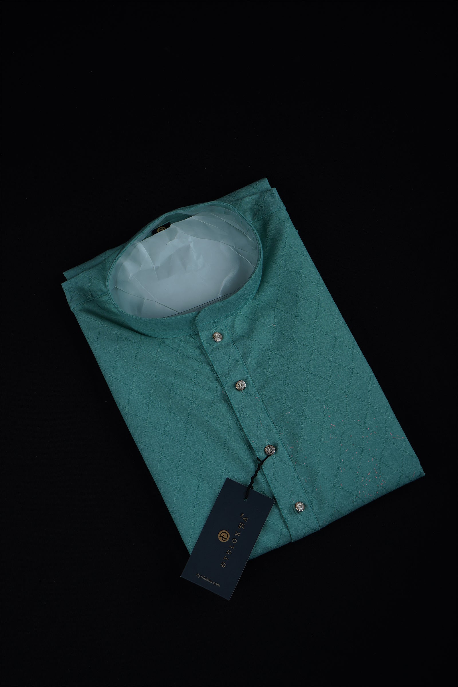 Cotton Blend Fine Embroidered Kurta Pajama Set