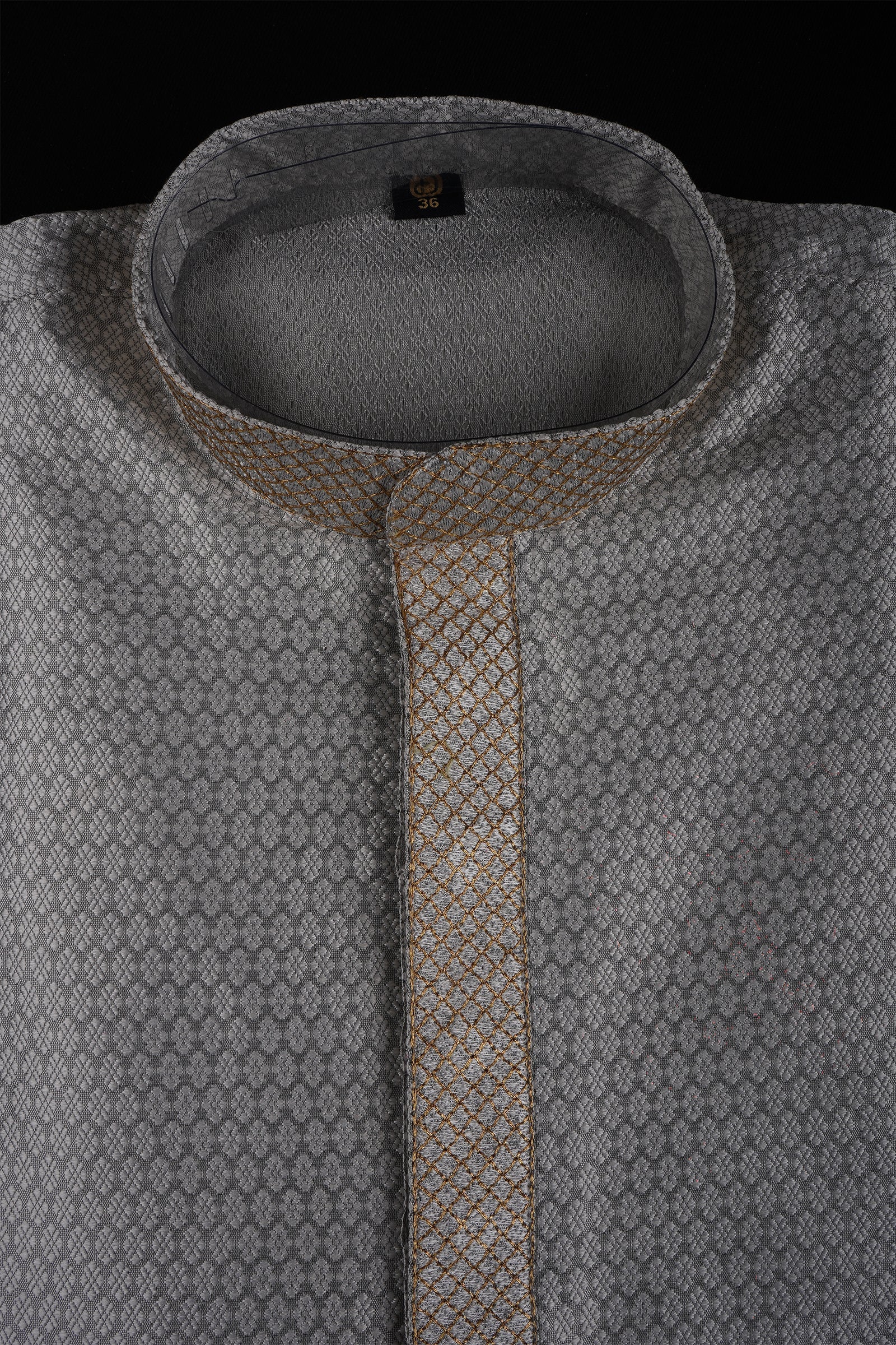 Jacquard Textured Cotton Kurta Pajama Set