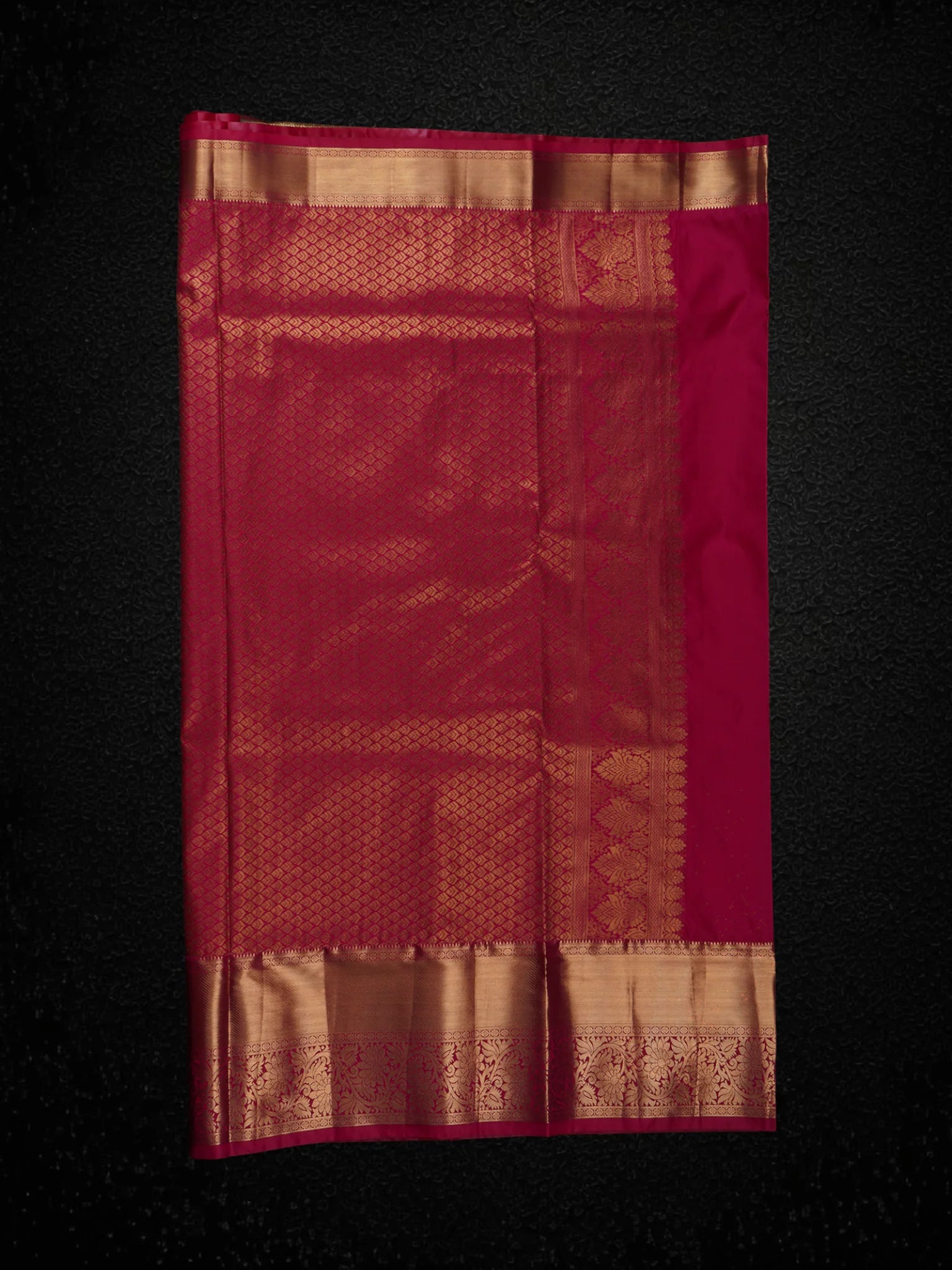 Green Handloom Dharmavaram Silk Saree With Zari