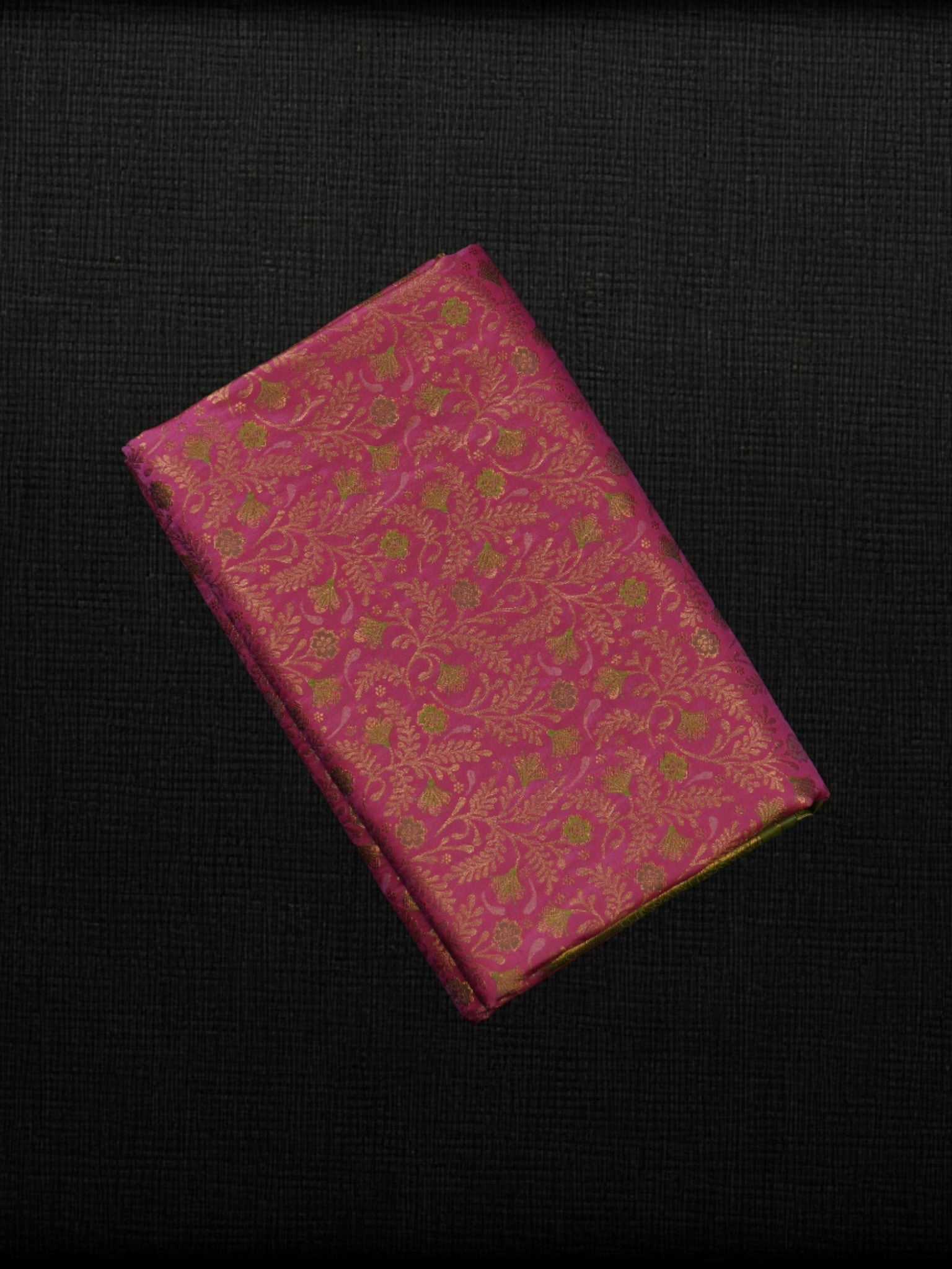 Pink Handloom Floral Printed Cotton Saree