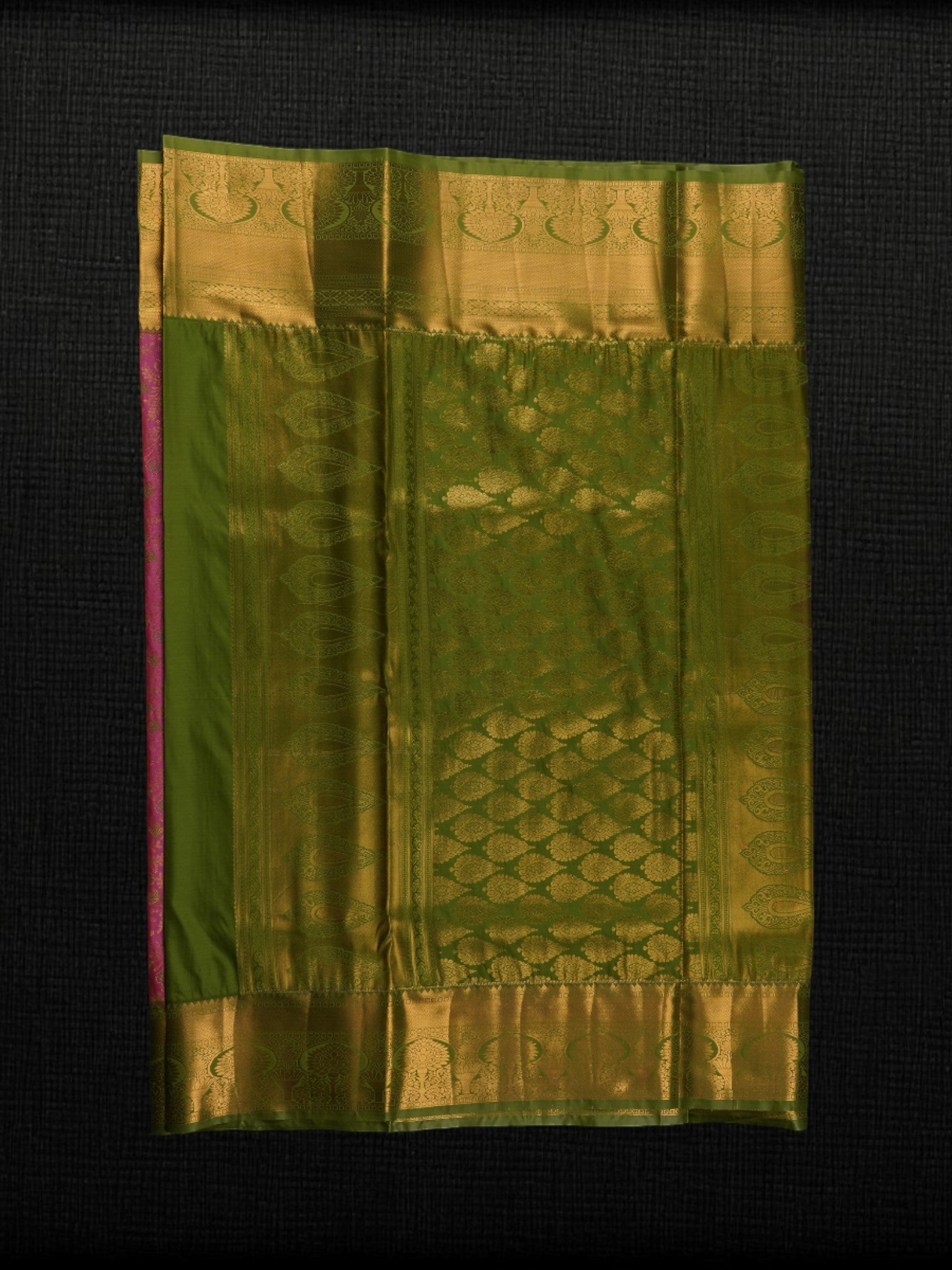 Pink Handloom Floral Printed Cotton Saree