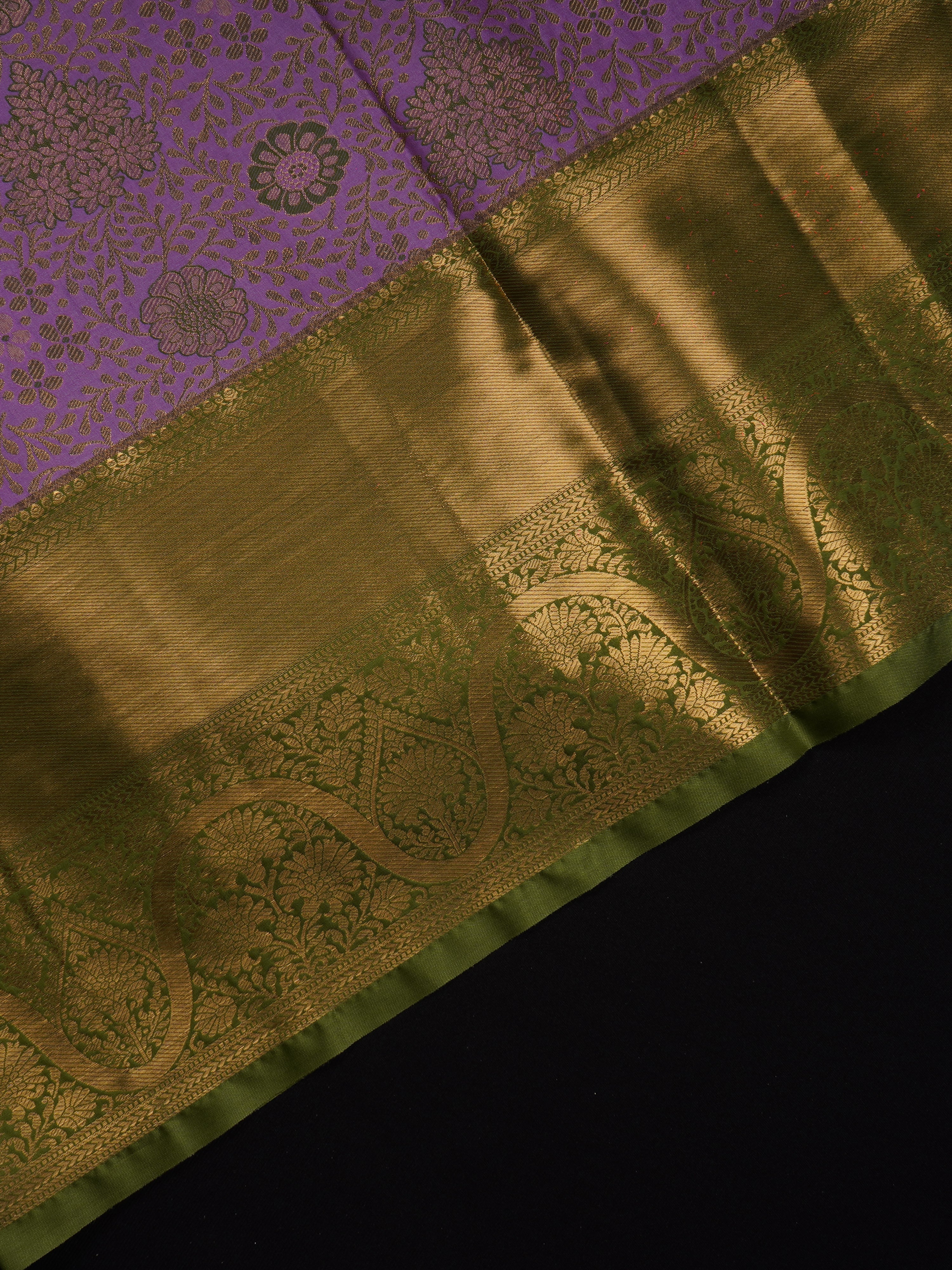 Light Lavender Handloom Dharmavaram Silk Saree