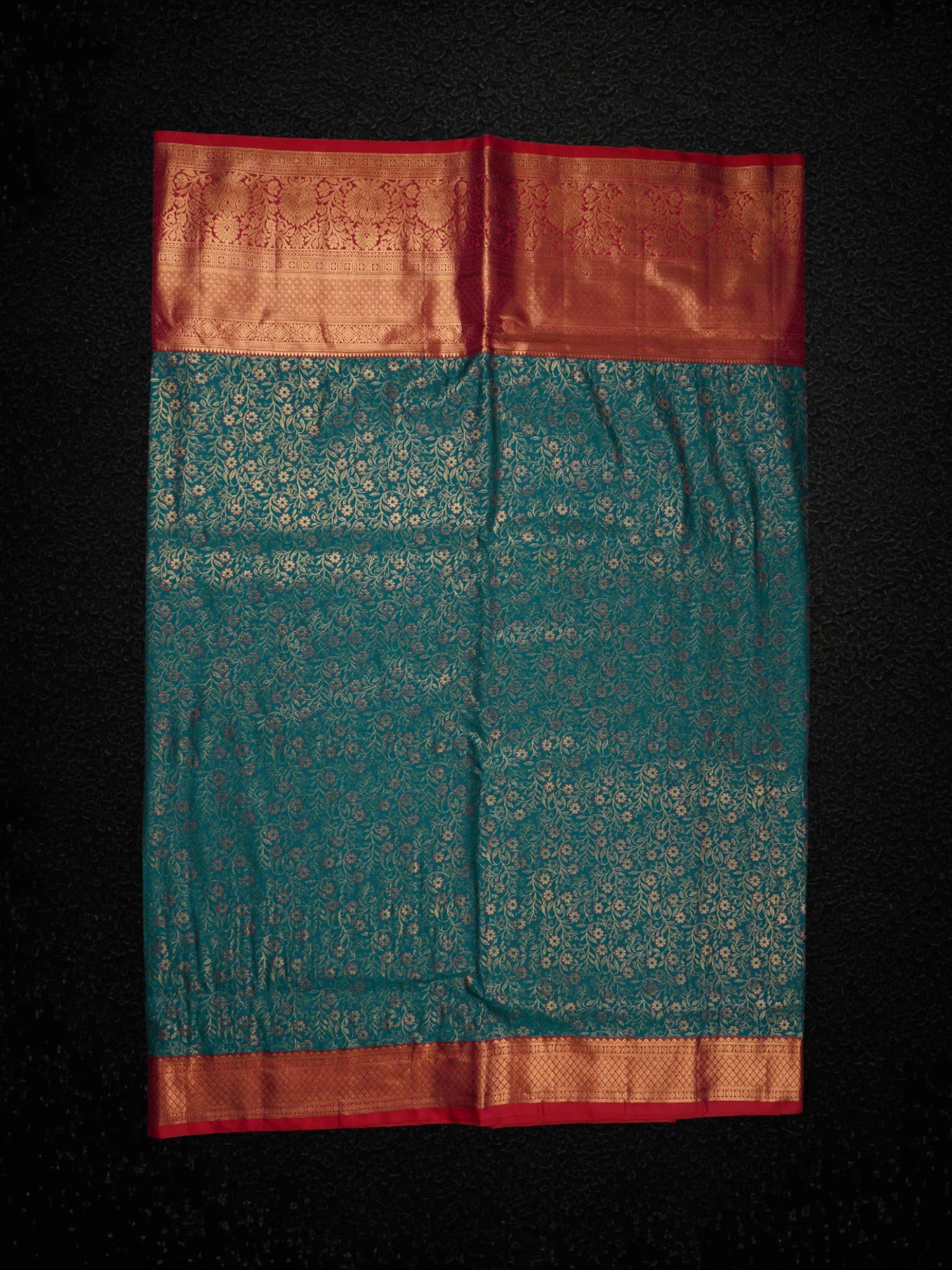 Green Dharmavaram Silk Zari Floral Saree