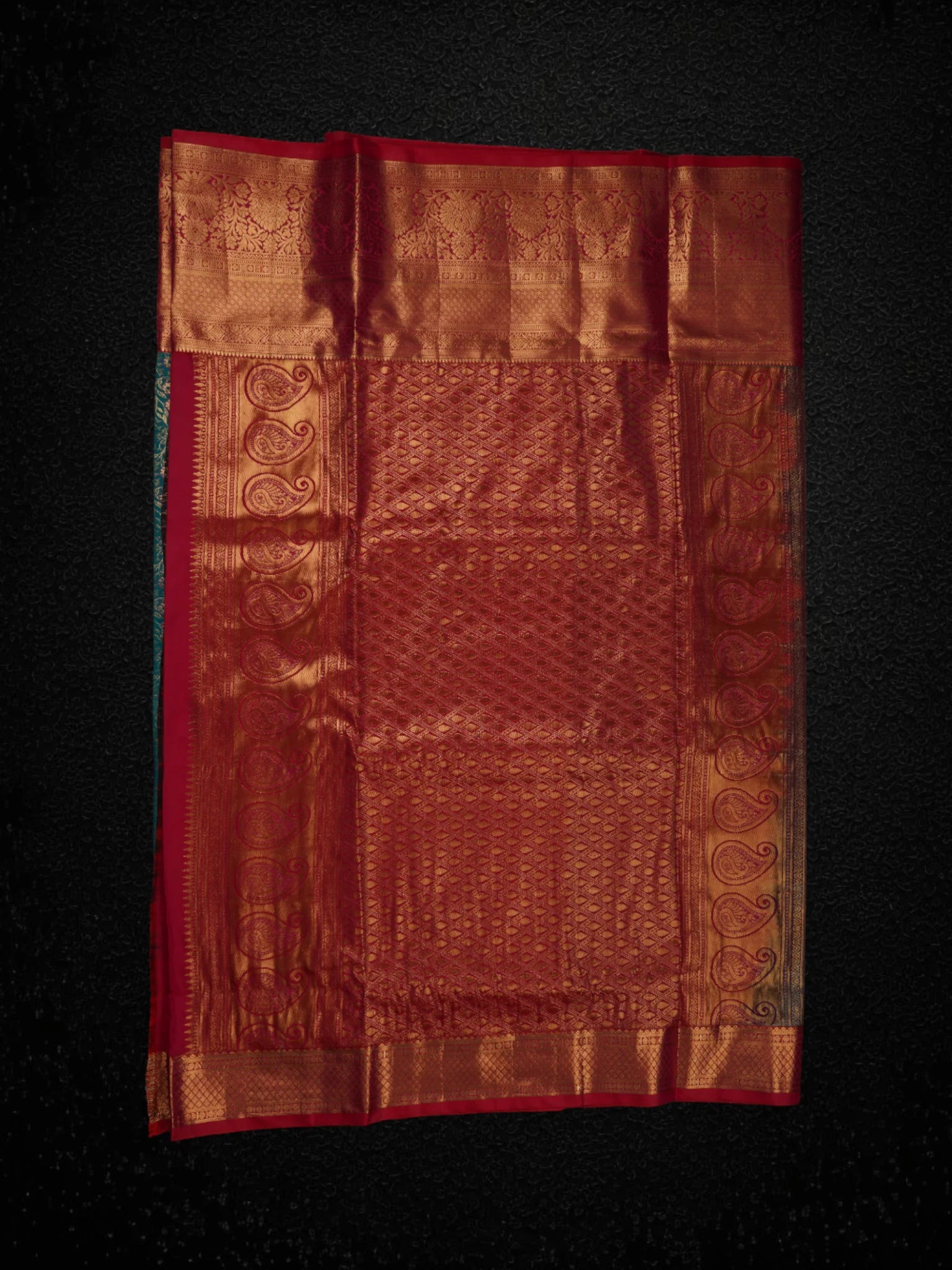Green Dharmavaram Silk Zari Floral Saree