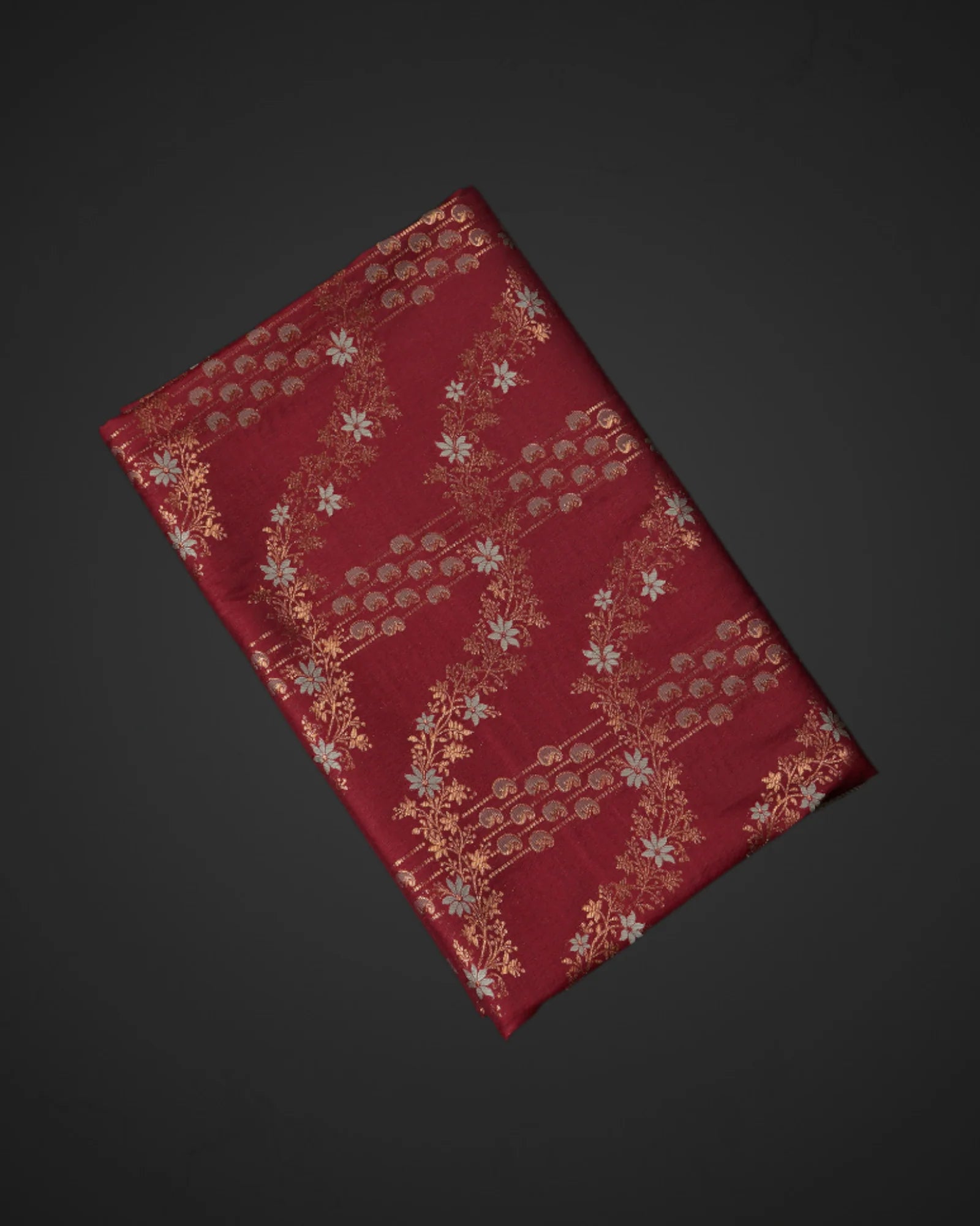 Maroon Silk Dharmavaram Zari Saree