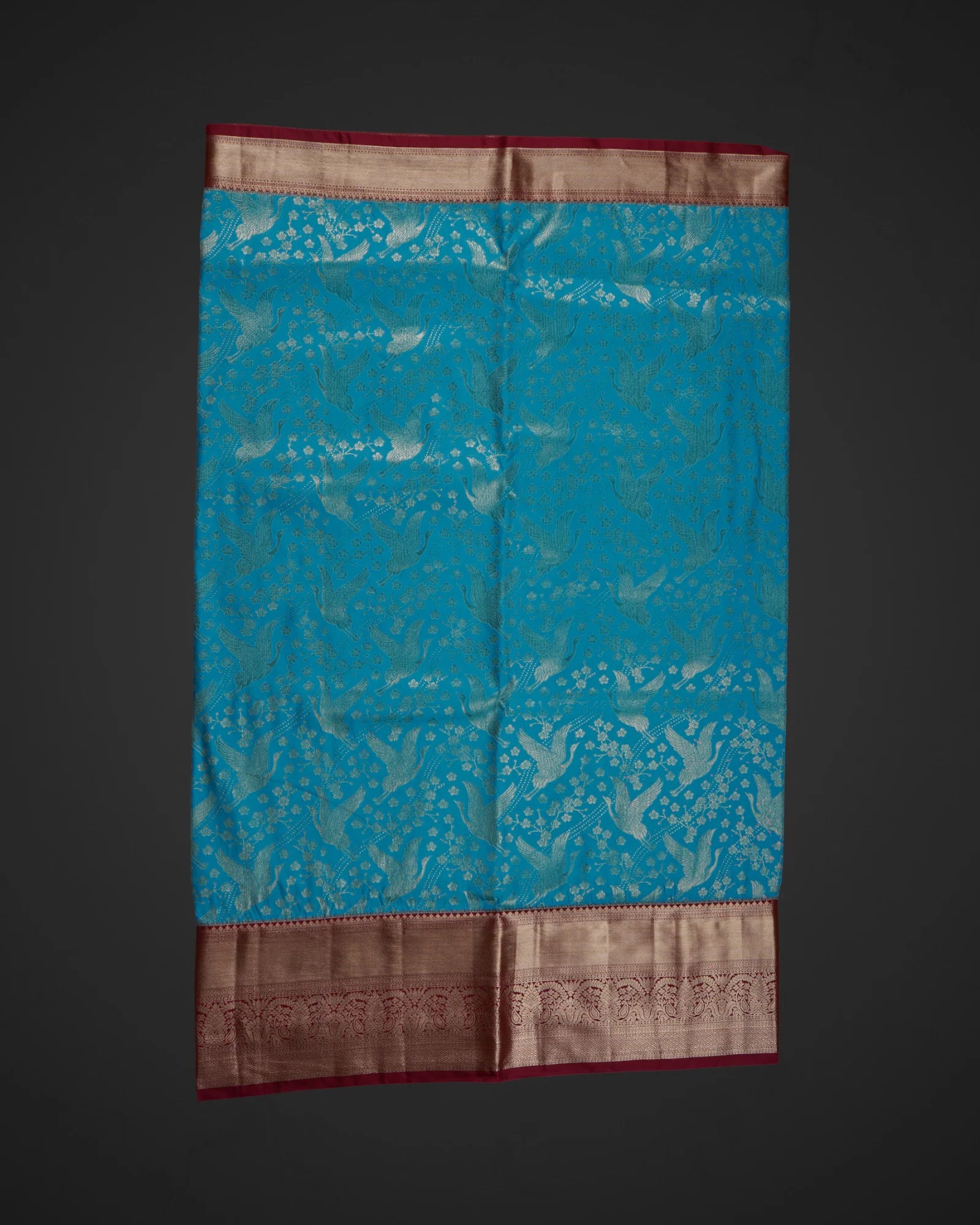 Sky Blue Dharmavaram Silk Saree