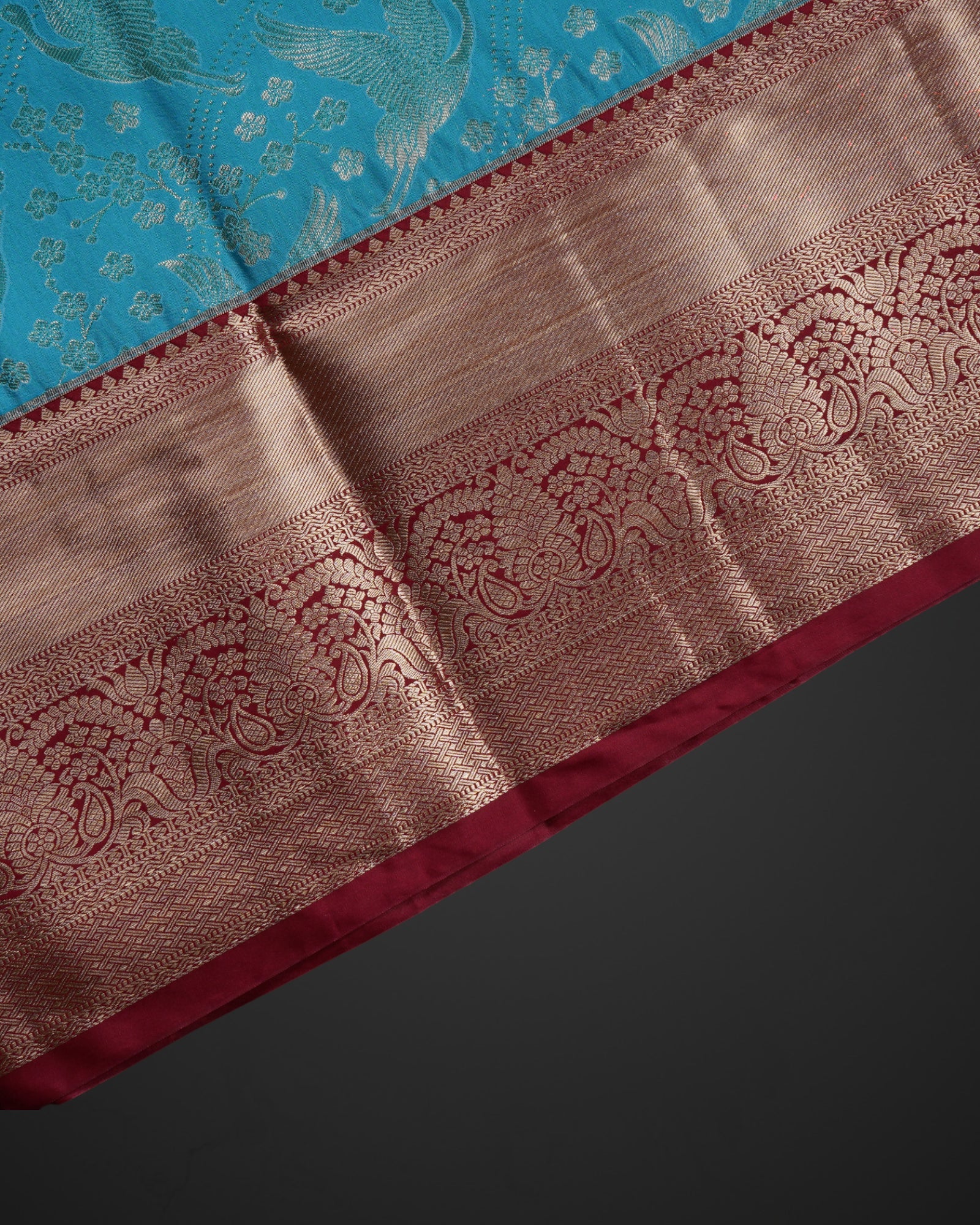 Sky Blue Dharmavaram Silk Saree