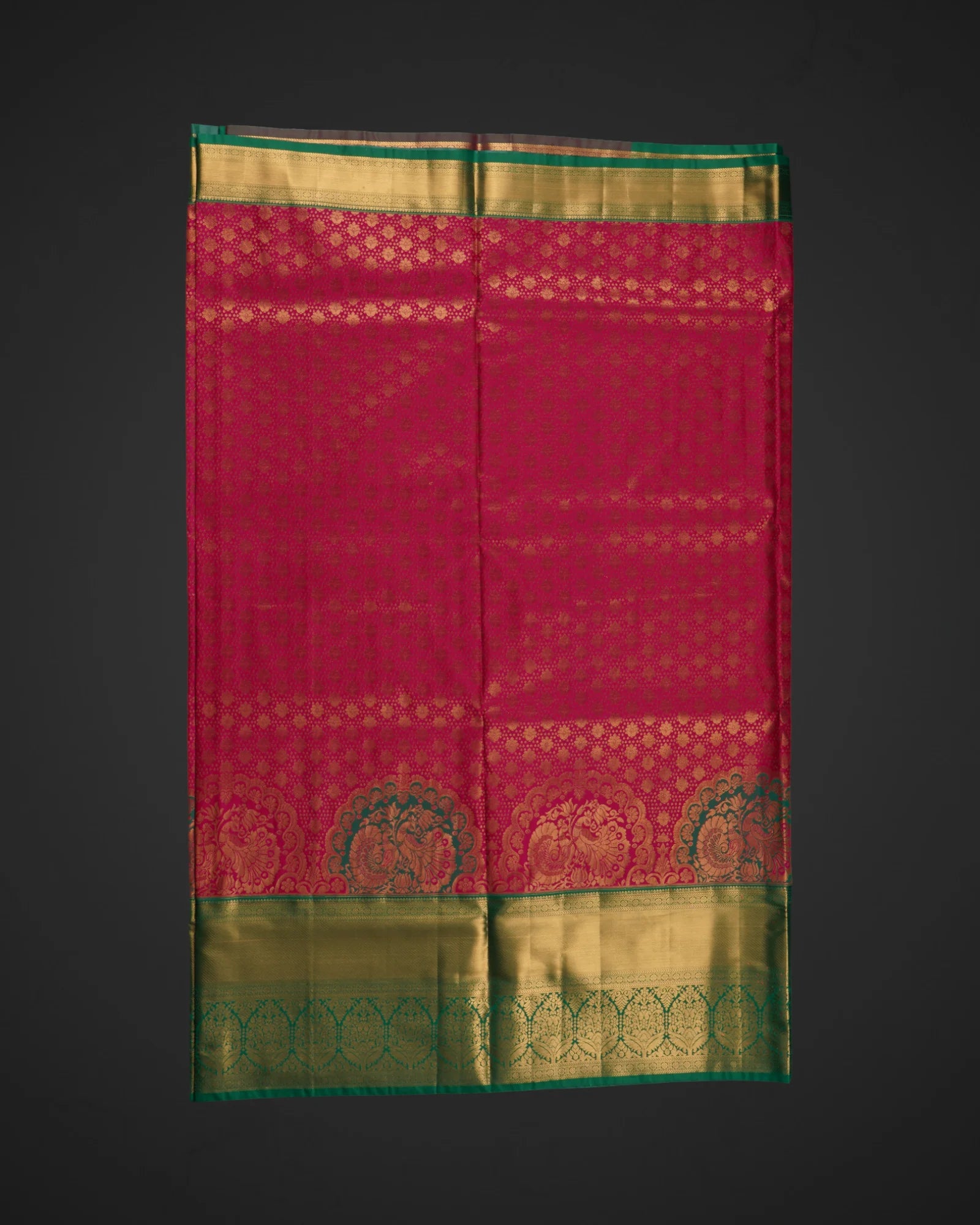 Red Handwoven Dharmavaram Silk Saree
