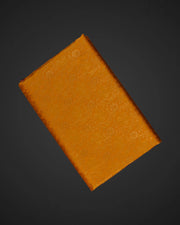 Orange Dharmavaram Silk Saree with Gold Zari