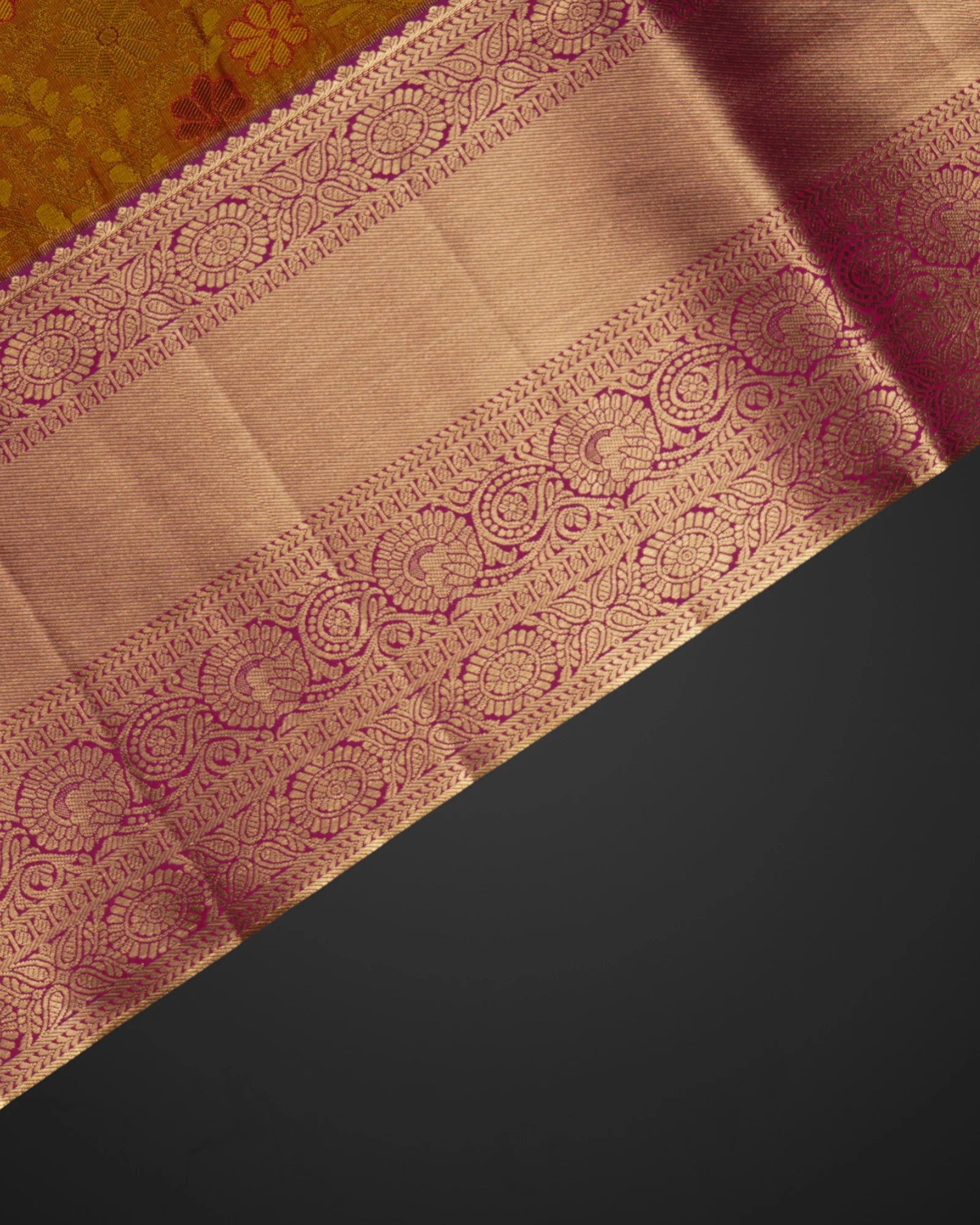 Dharmavaram Orange Silk Zari Saree