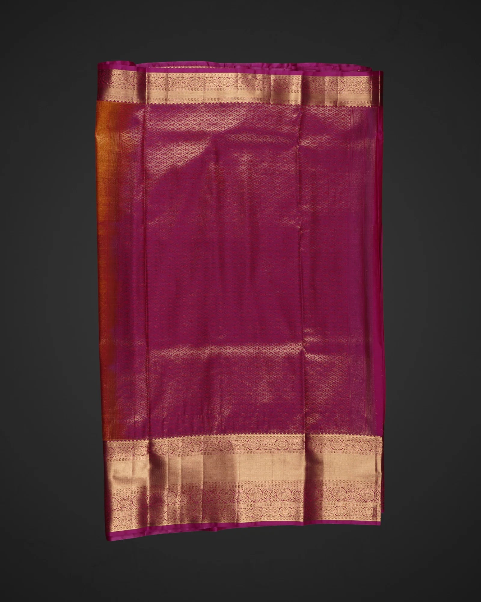 Dharmavaram Orange Silk Zari Saree