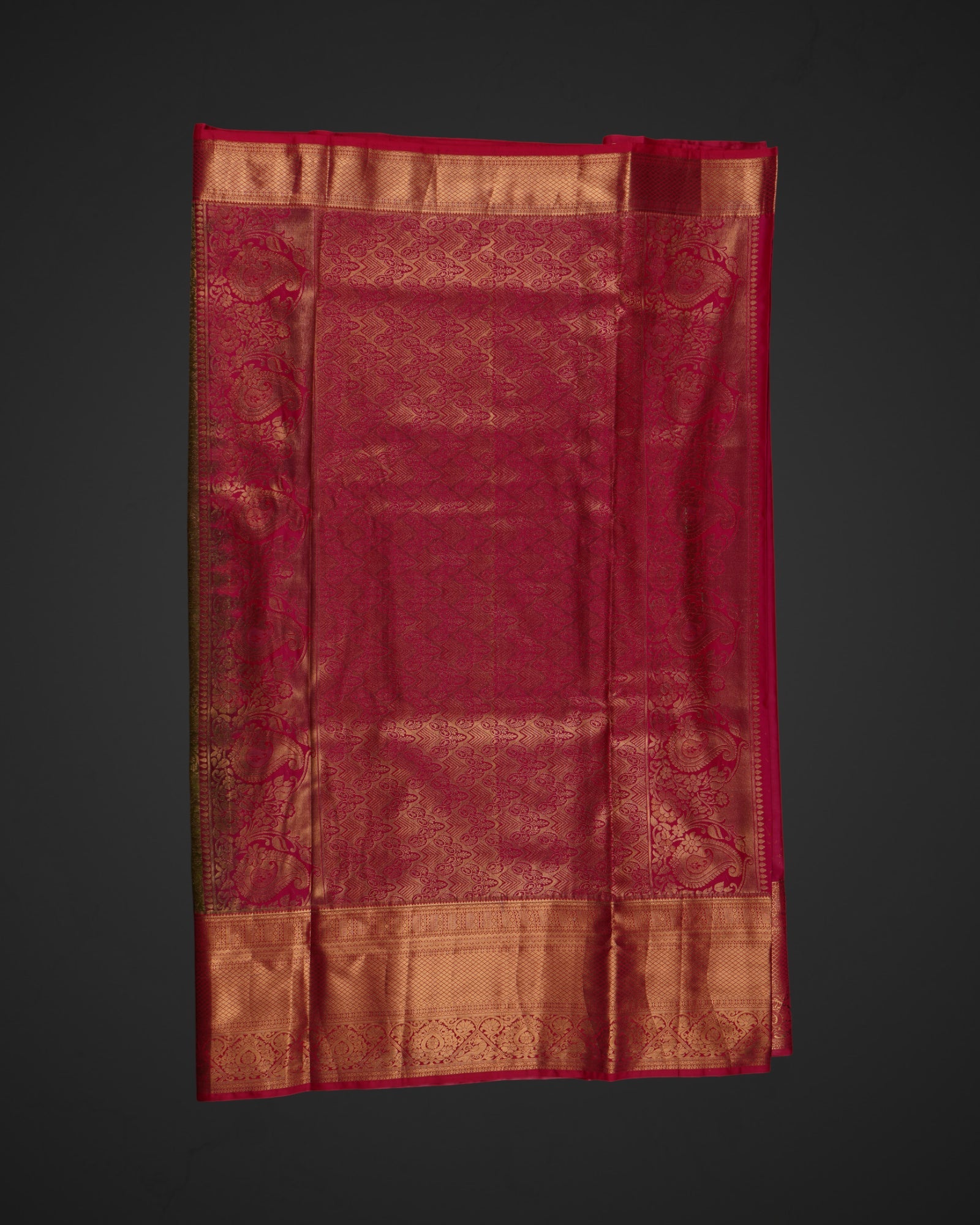 Mehendi Green Dharmavaram Silk Zari Saree
