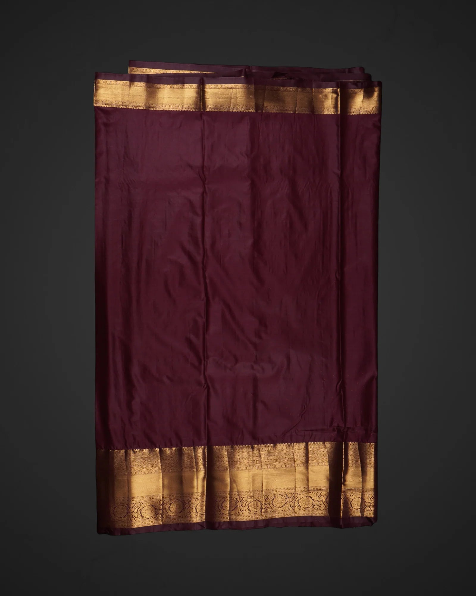 Blue Semi Pattu Silk Saree With Gold Zari Border