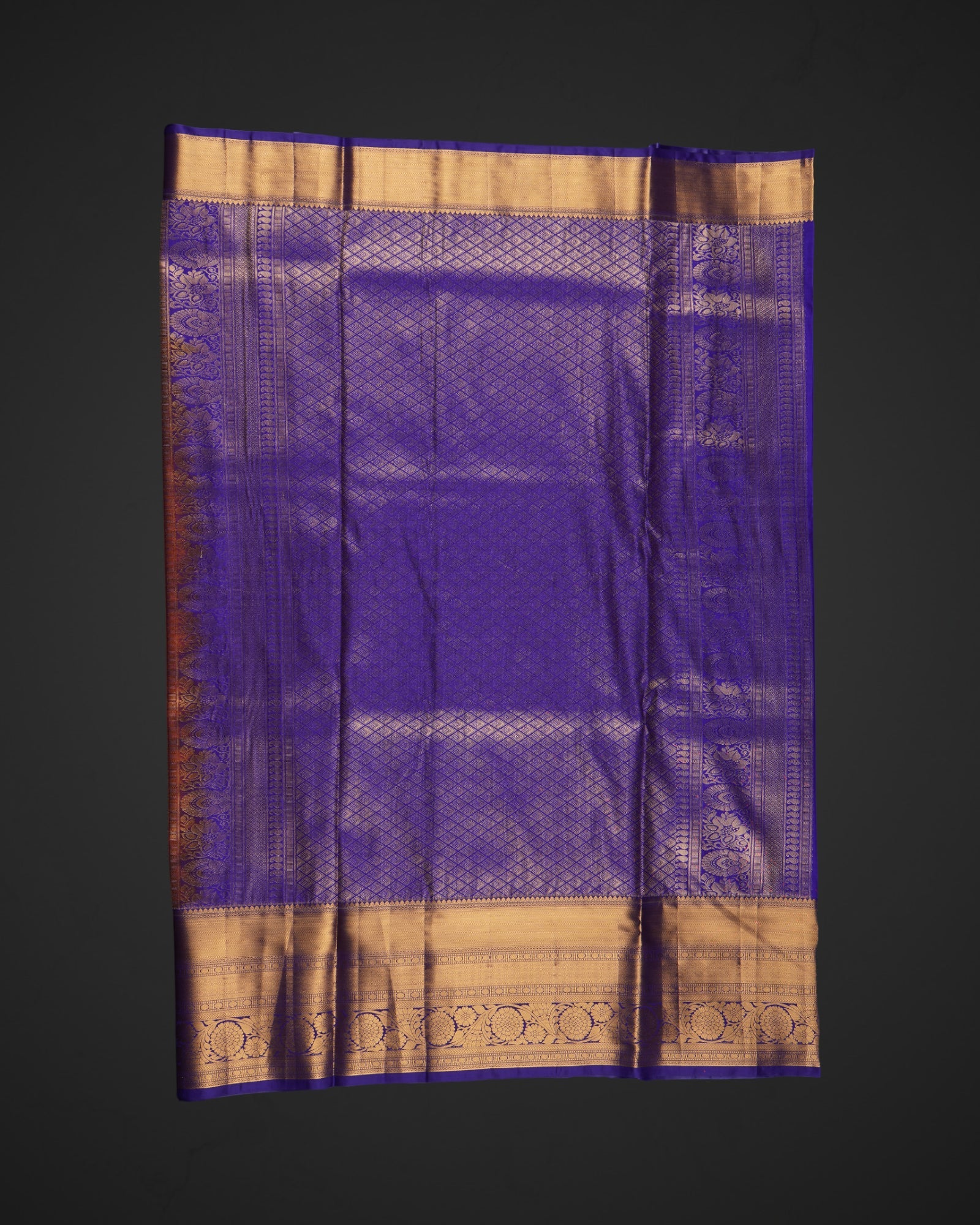 Orange Dharmavaram Silk Saree