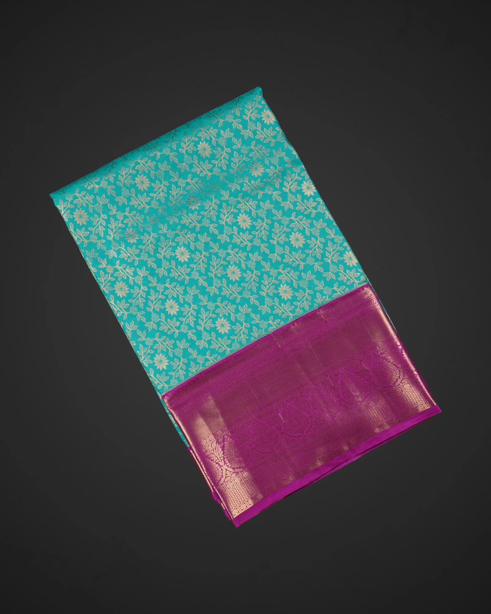 Rama Green Dharmavaram Silk Saree