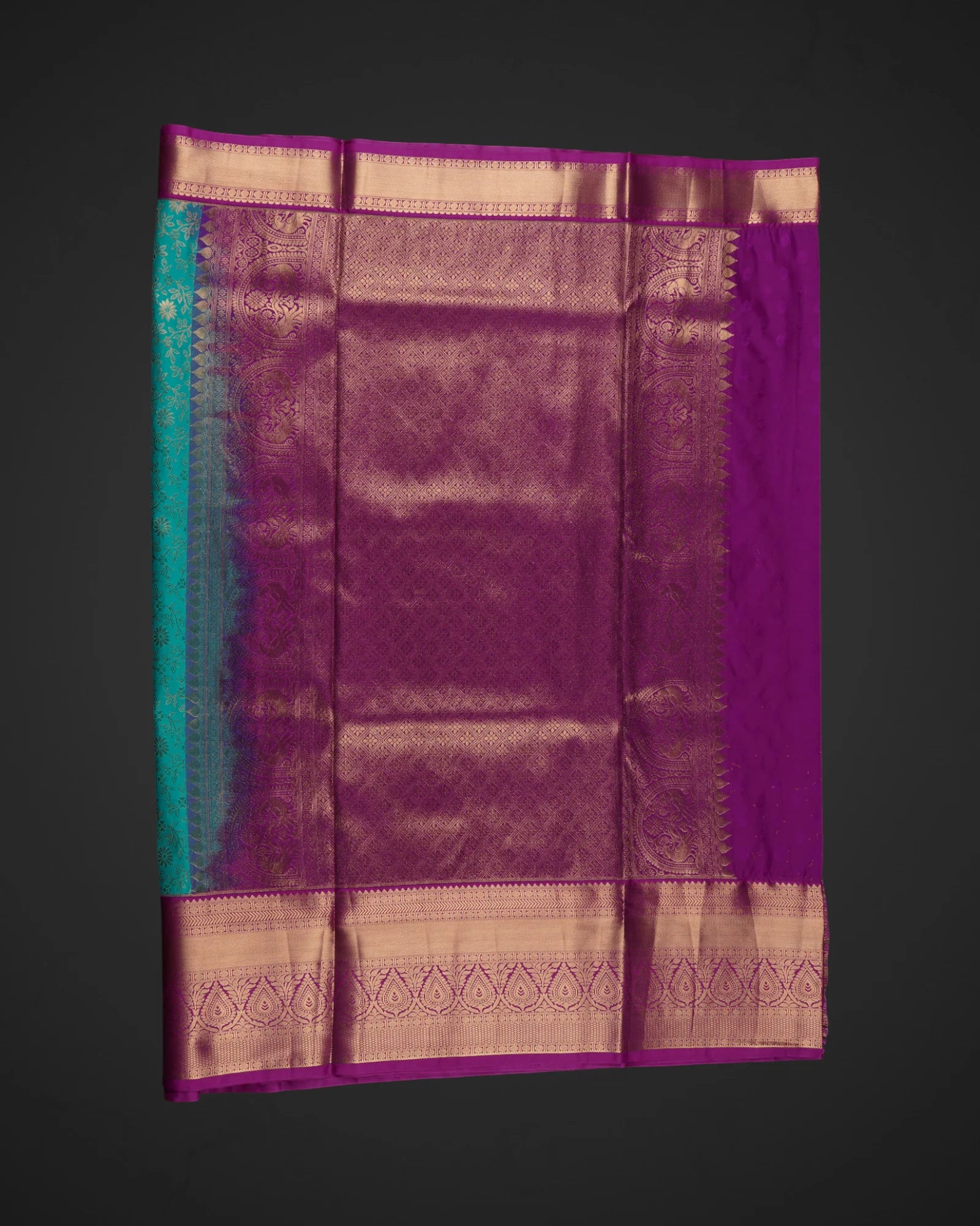 Rama Green Dharmavaram Silk Saree