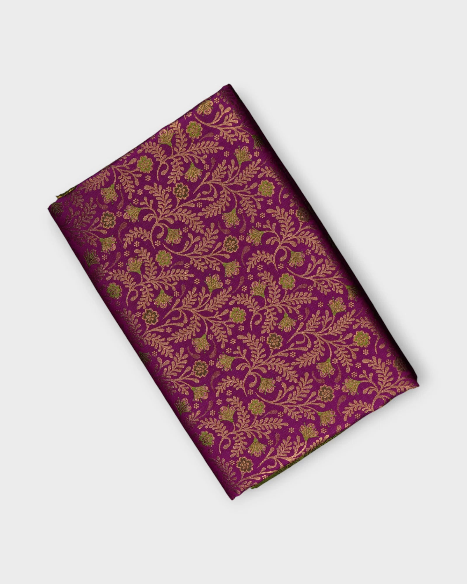 Wine Dharmavaram Silk Saree With Gold Zari