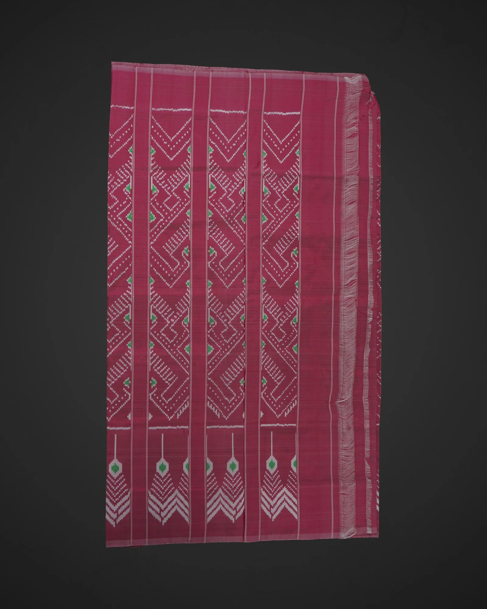 Soft Pink Pochampally Silk Geometric Saree