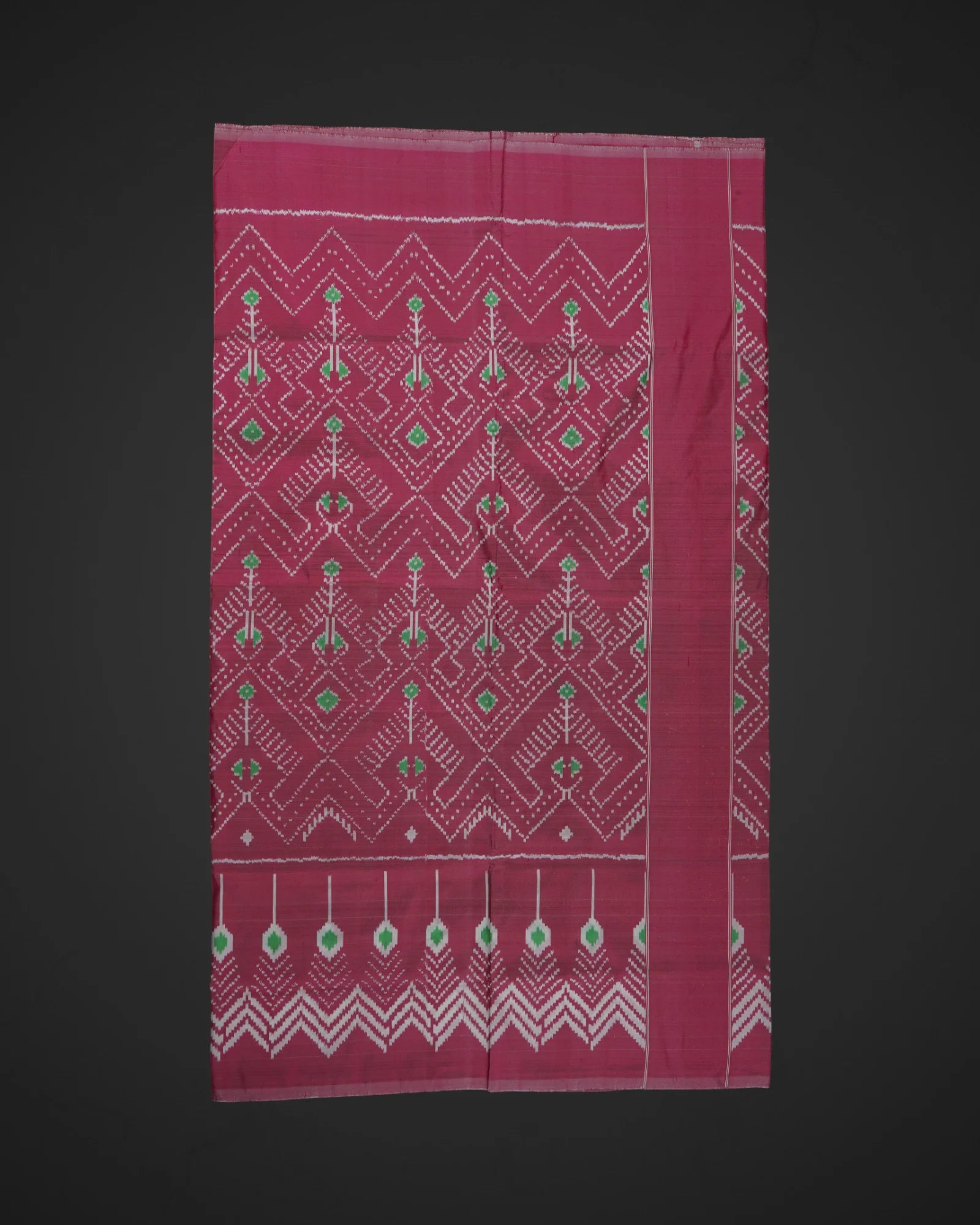 Soft Pink Pochampally Silk Geometric Saree