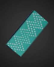 Teal Ikkat Silk Woven Saree