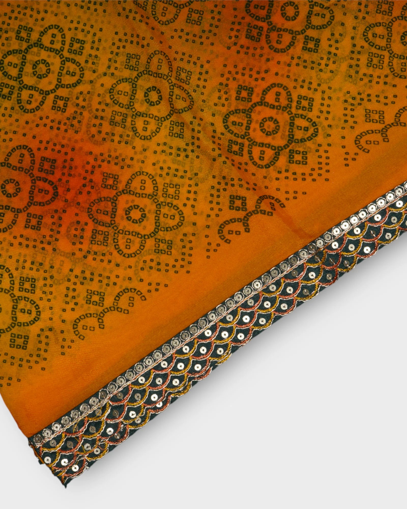 Yellow Bandhani Cotton Saree